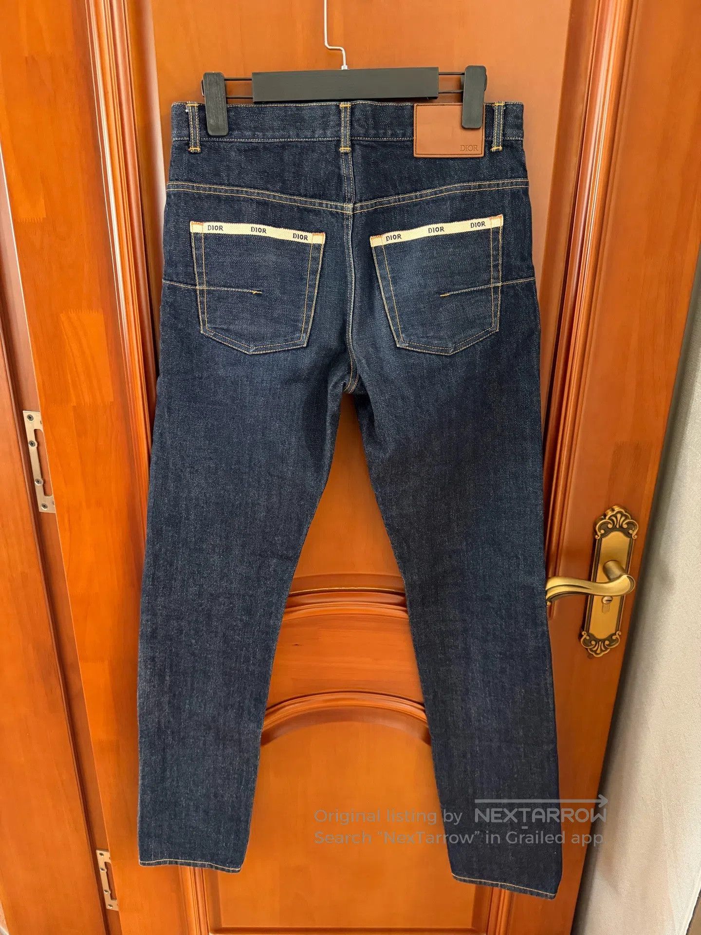 Dior Dior Leather Patch Logo Denim Pants| Size US 29 - 2 Thumbnail