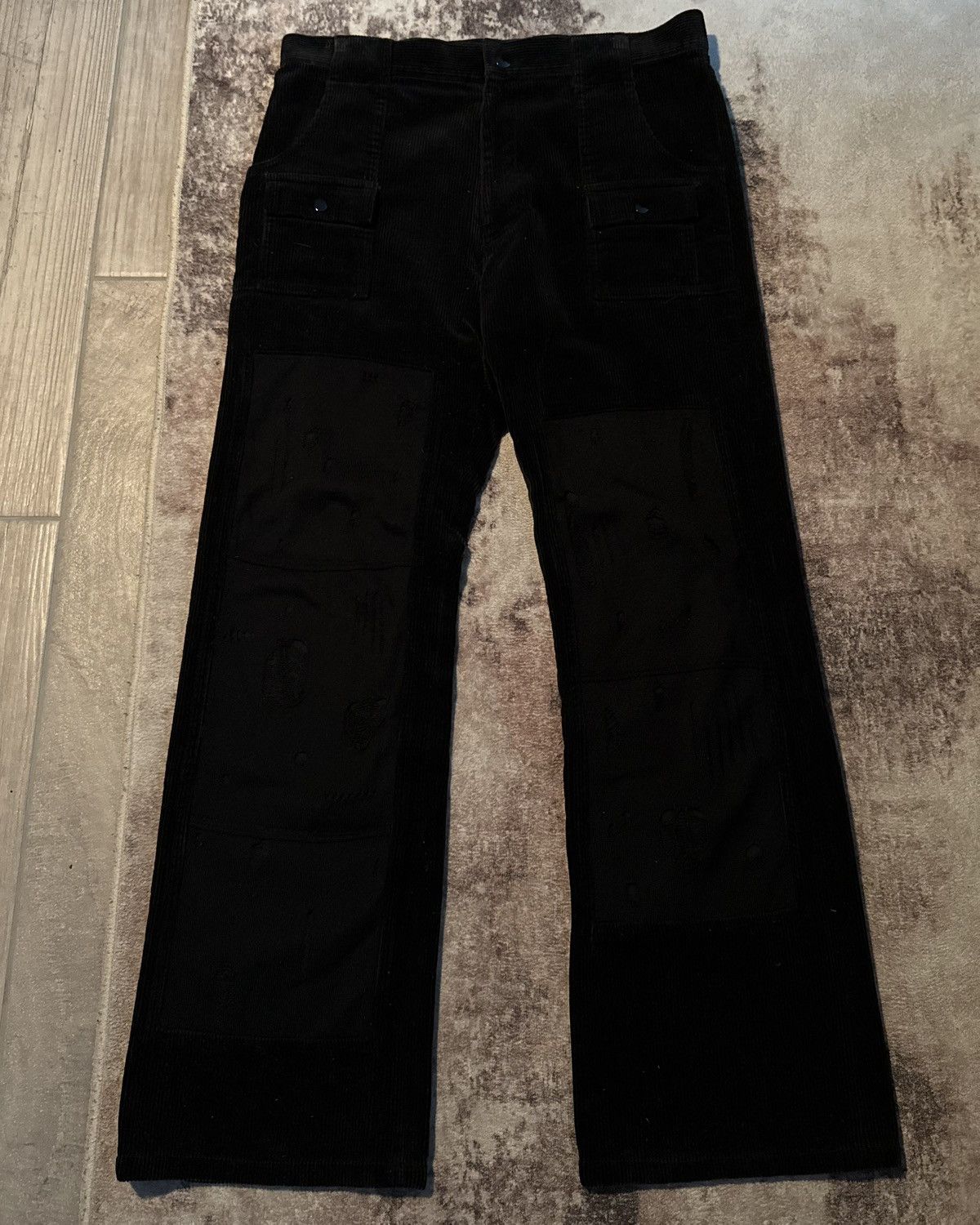 Undercover AW02 "Witches Cell Division" Double Knee Corduroy Pants Size US 31 - 1 Thumbnail