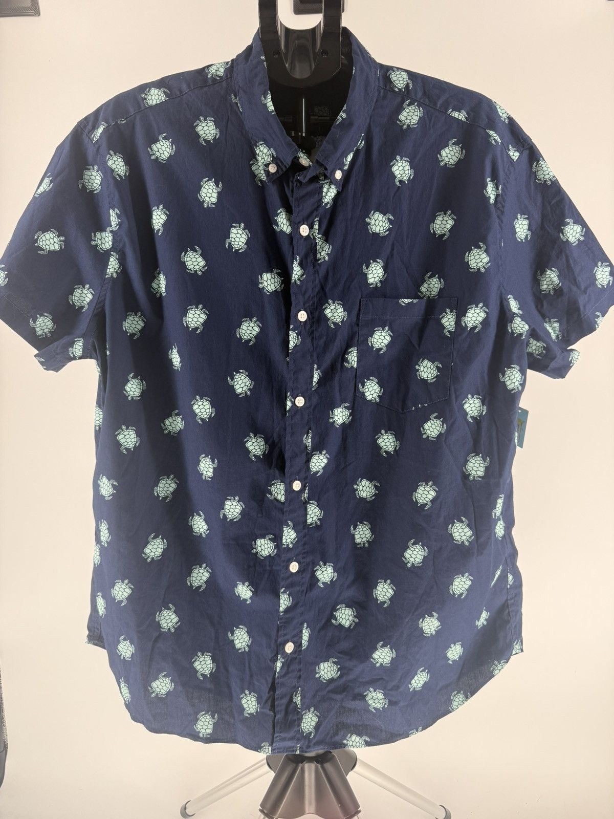 J.Crew J. Crew Navy Blue Sea Turtle Button Down Shirt Top Size XXL Size US XXL / EU 58 / 5 - 1 Thumbnail