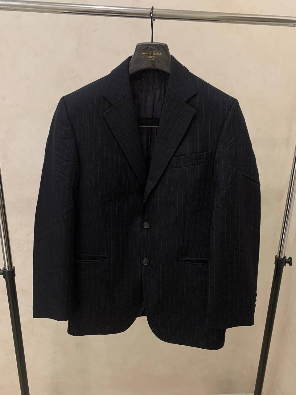 DAKS 🔥DAKS Men's Black Wool Single Breasted Suit Blazer Jacket Size 38R - 1 Thumbnail