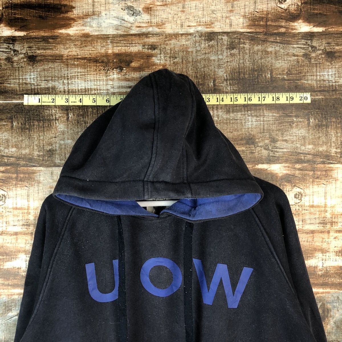 Japanese Brand UOW Black sweatshirt Hoodie #A2030 Size US L / EU 52-54 / 3 - 4 Thumbnail