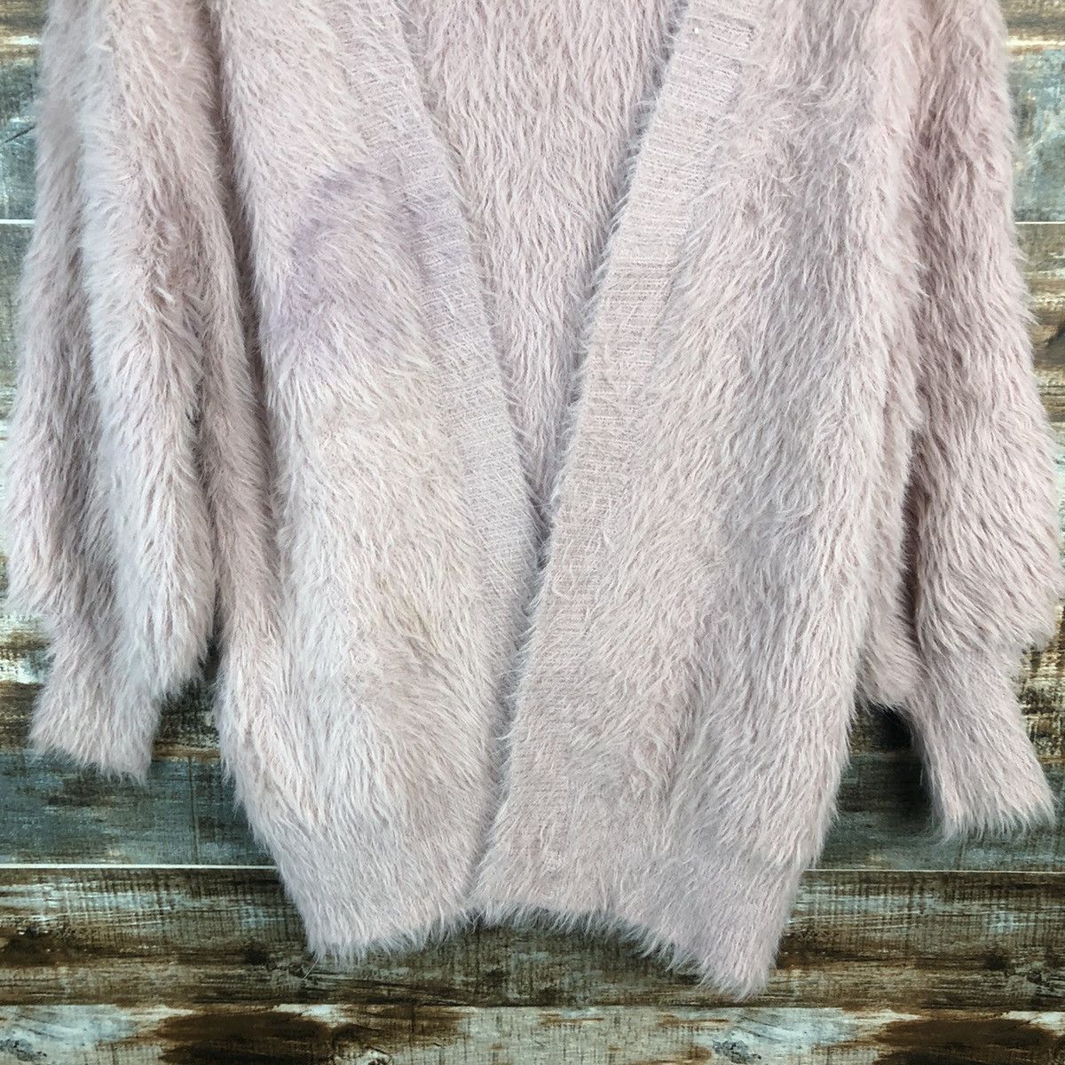GU GU Pink Cardigan mohair shaggy fur Knitwear #A1323 Size M / US 6-8 / IT 42-44 - 6 Thumbnail