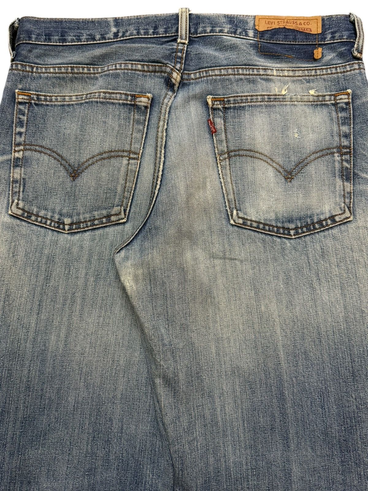 Levi's Vintage 90s Levis Blue Faded Wash Distress Wide Leg Bootcut Size US 33 - 6 Thumbnail