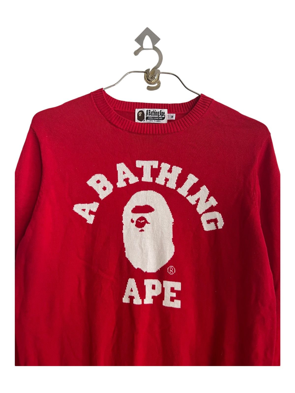 Bape ARCHIVE Bape Head College Knit Sweater Size US M / EU 48-50 / 2 - 1 Thumbnail