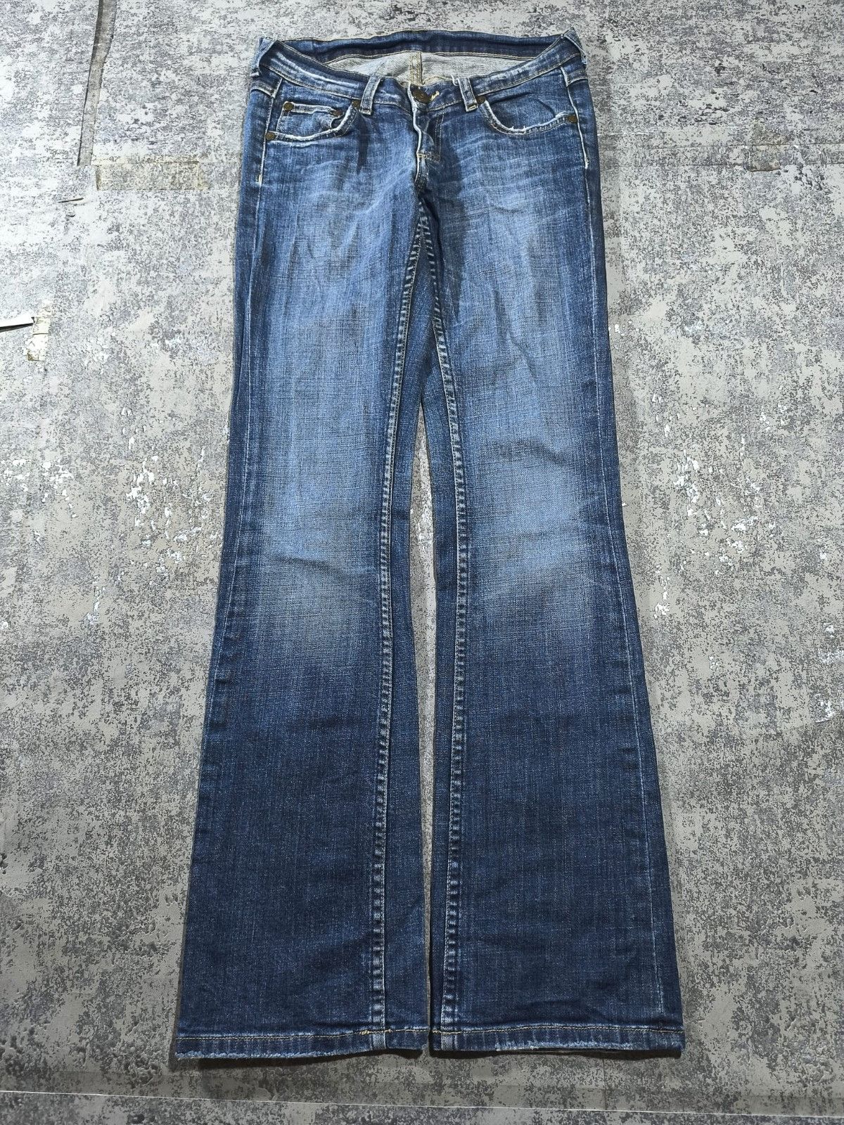 Mustang vtg mustang thight bootcut slim distressed grunge y2k Size 28" / US 6 / IT 42 - 2 Thumbnail