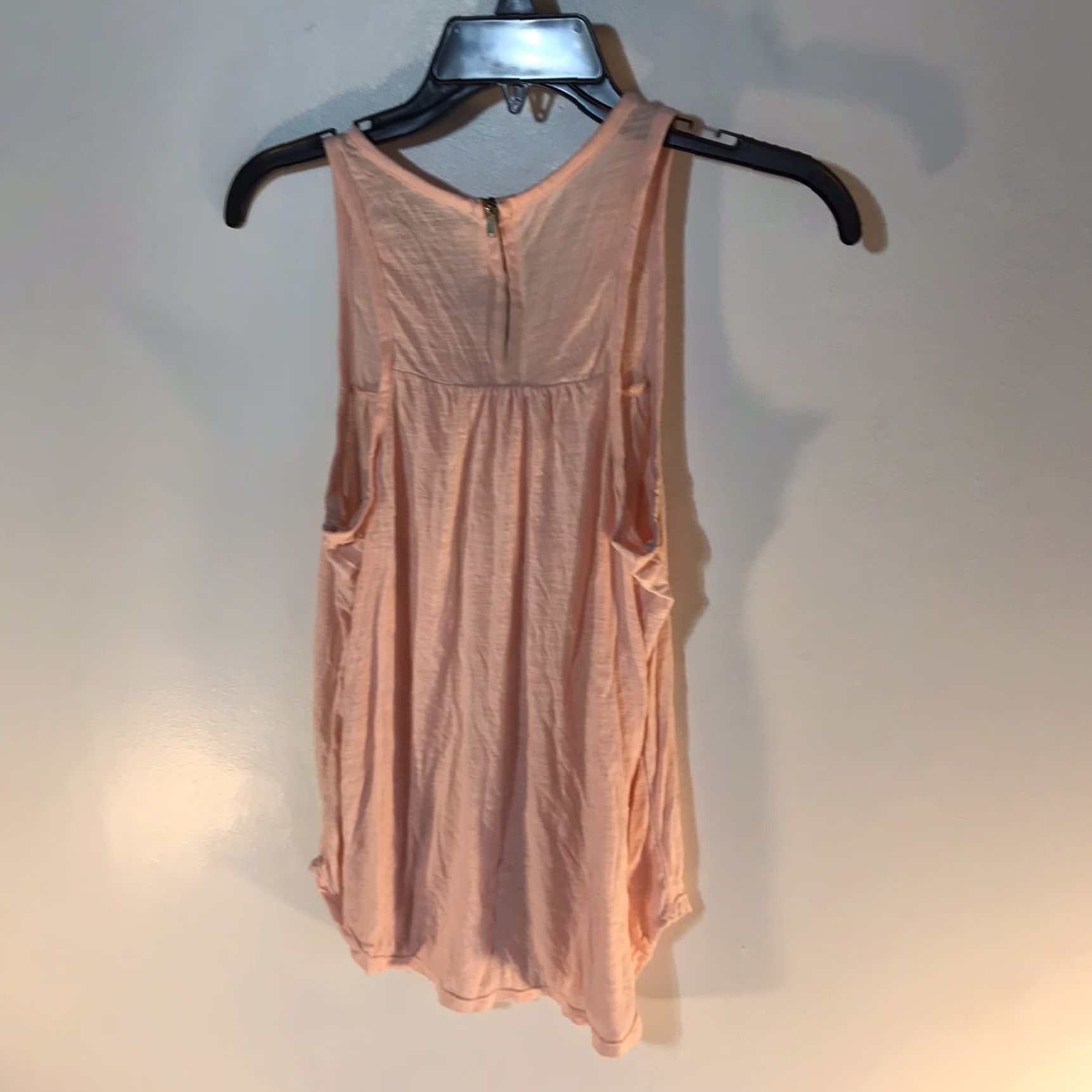 American Eagle Outfitters American Eagle Women’s Tank Top S Peach Sleeveless Zip Back Casual Summer Basic Size S / US 4 / IT 40 - 3 Thumbnail