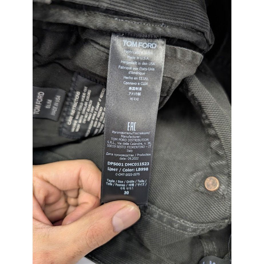 Tom Ford o1rshd1 Denim Slim Jeans in Nero Size US 30 / EU 46 - 20 Thumbnail