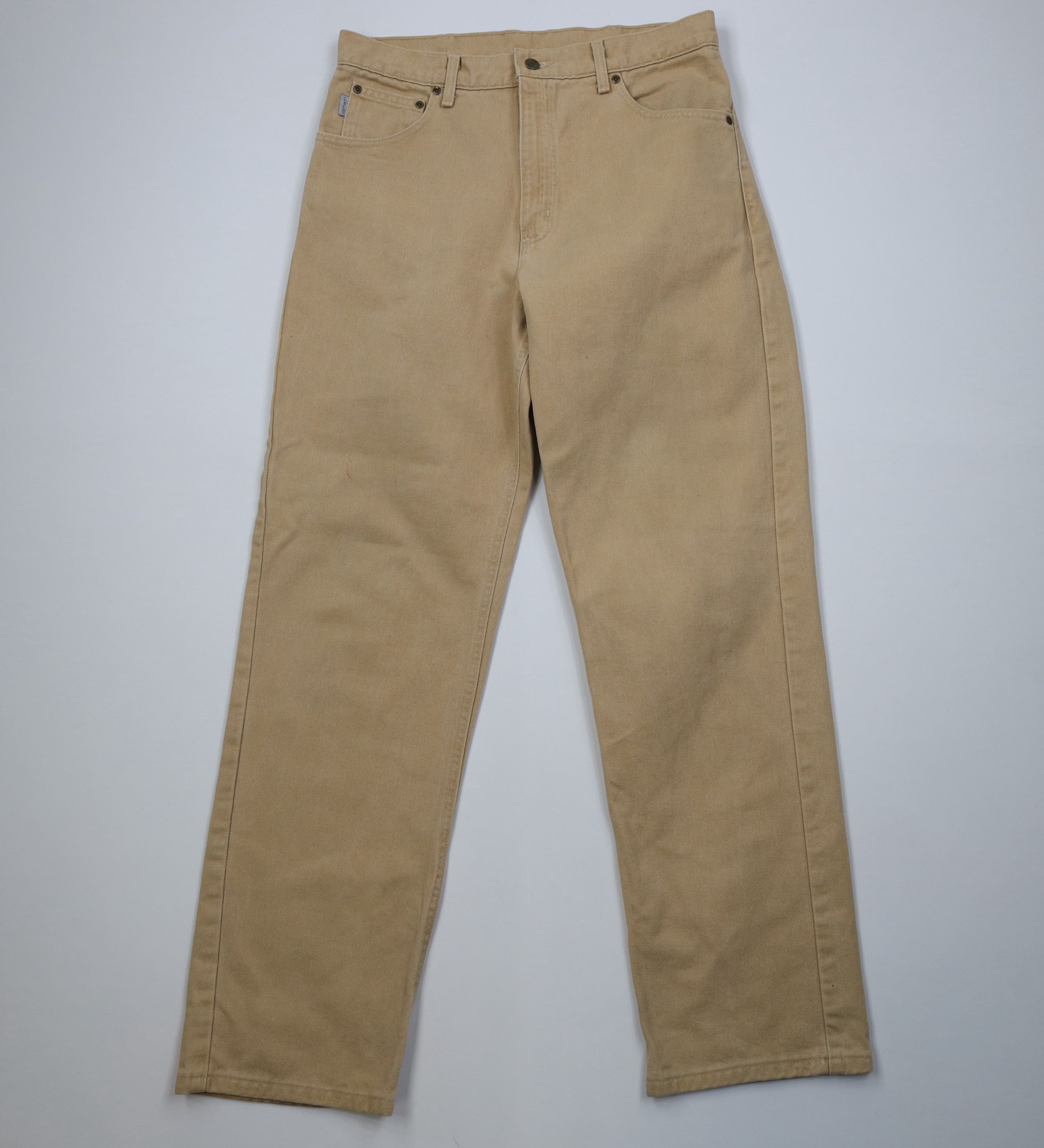 Carhartt Vintage 90s Carhartt Wide Leg Denim Jeans Wheat Brown USA Size US 34 / EU 50 - 1 Thumbnail