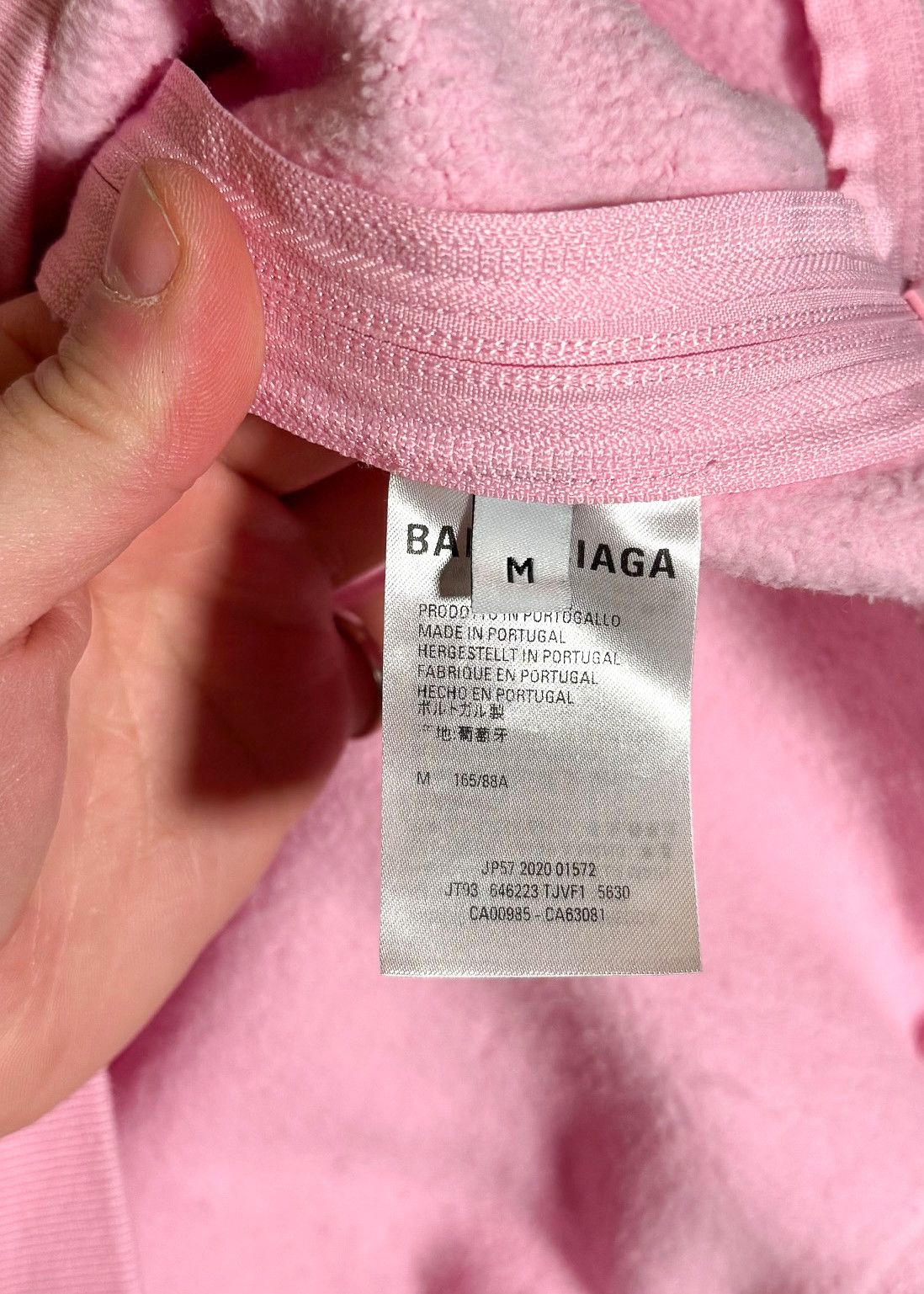 Balenciaga Balenciaga Pink Side Zippered Logo Tab Hoodie Size M / US 6-8 / IT 42-44 - 8 Thumbnail