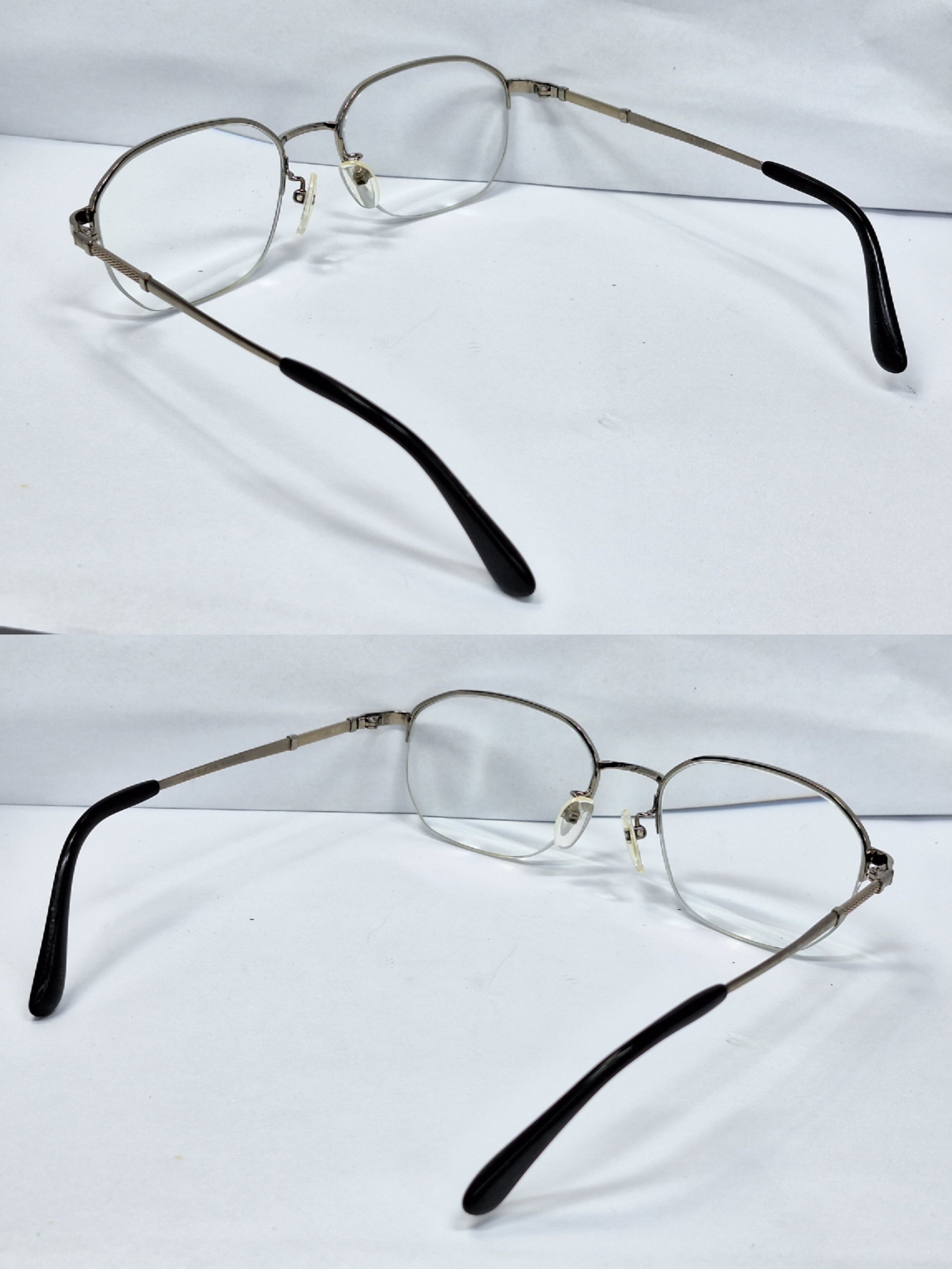 Vintage K14WG 14K White Gold Pure Titanium Glasses Japan Half-Rim Size ONE SIZE - 3 Thumbnail