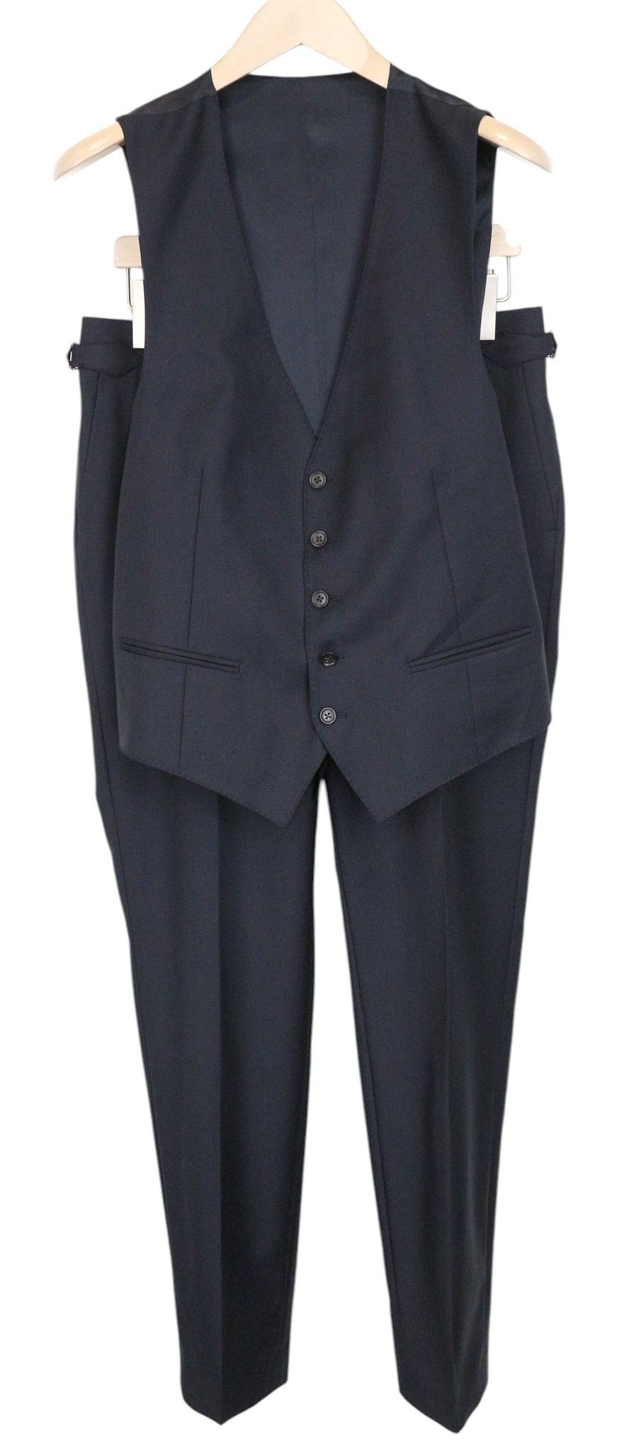 Suitsupply UK38R Blue Slim Wool V-Neck Suit 75882 Size 38R - 18 Thumbnail