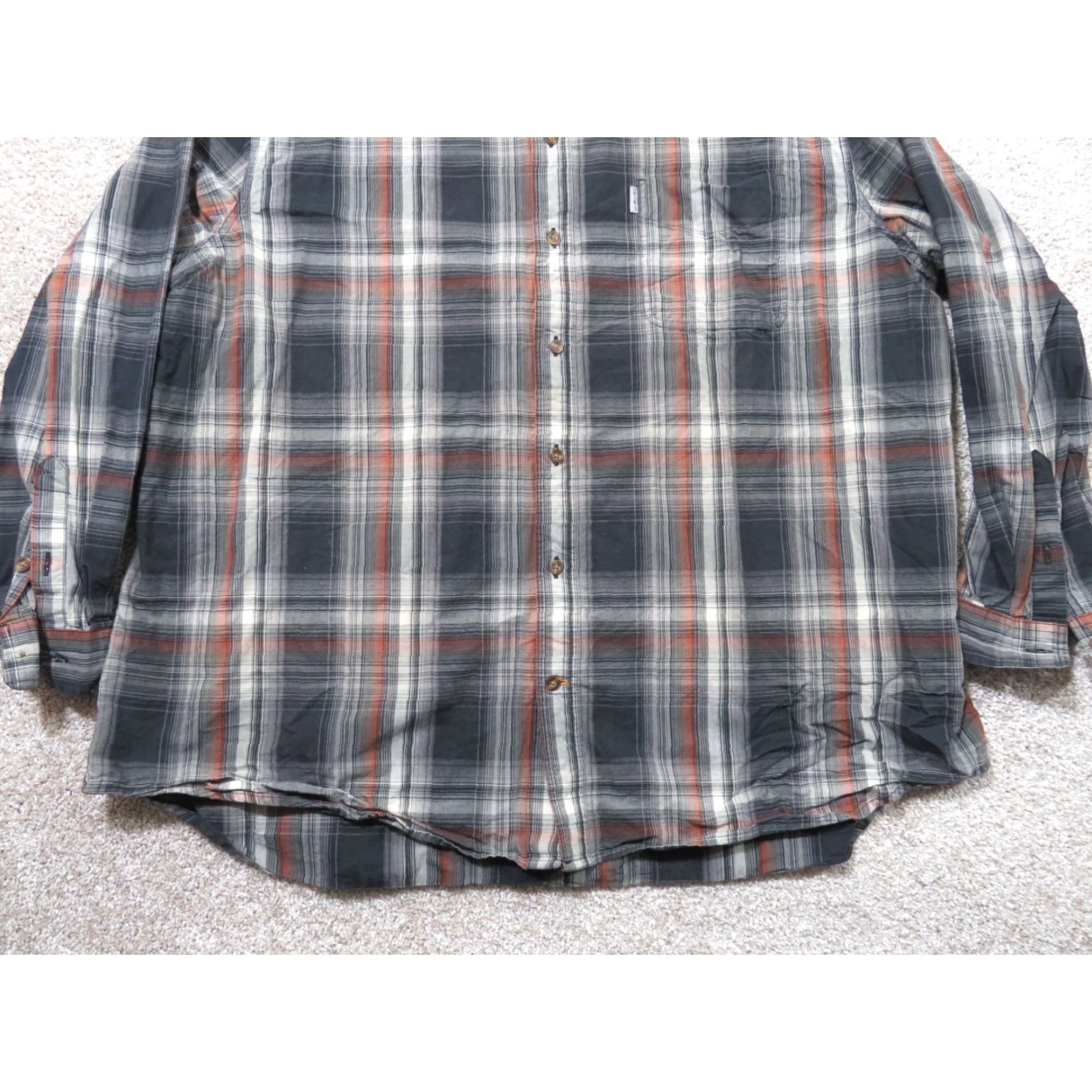 Carhartt Carhartt Shirt Mens 4XL Brown Plaid Flannel Long Sleeve Original Fit Workwear Size US XXL / EU 58 / 5 - 2 Thumbnail