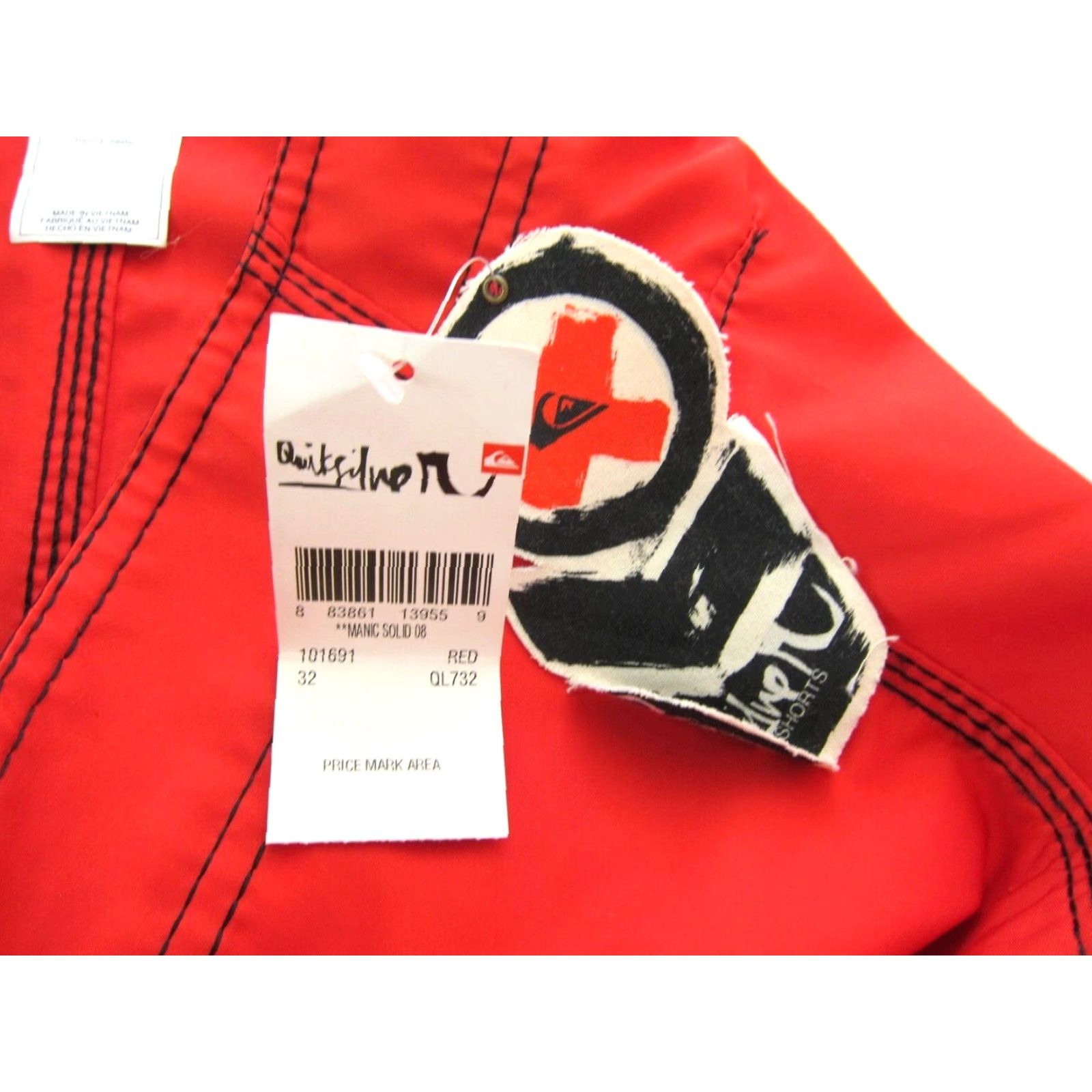 Quiksilver VINTAGE Quiksilver Board Short Mens 32 Red Pocket Lifeguard Beach Pockets Quick Dry 90s Size US 32 / EU 48 - 4 Thumbnail