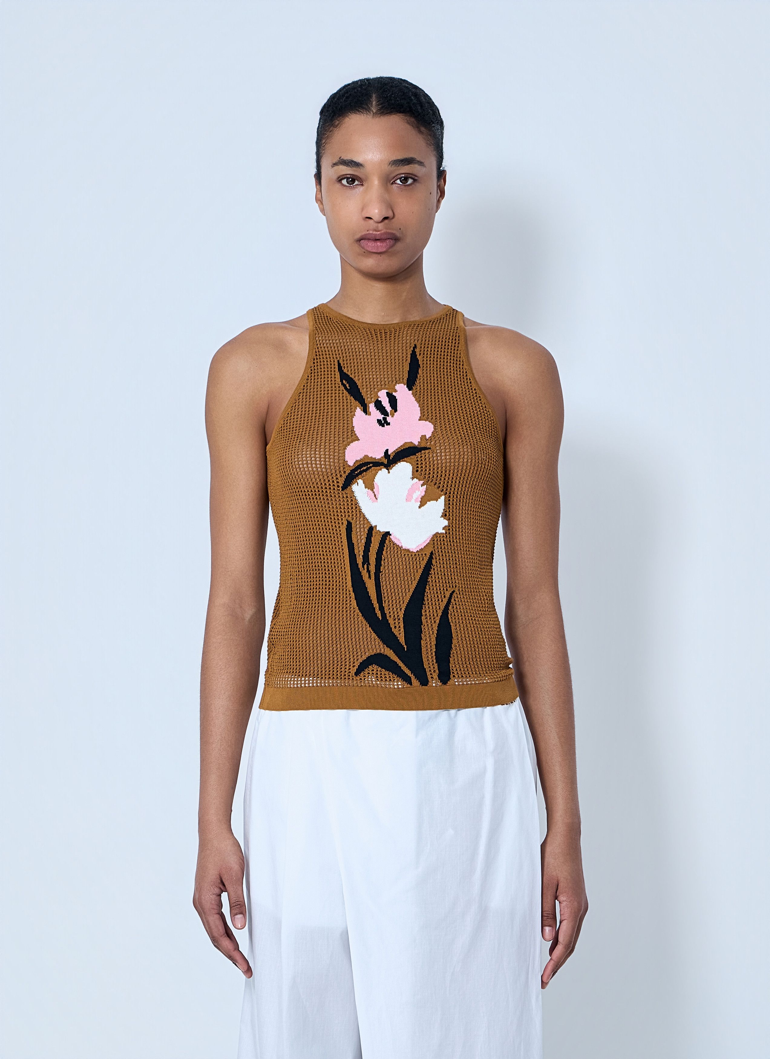 Marni Floral Intarsia Knit Top Size M / US 6-8 / IT 42-44 - 1 Thumbnail