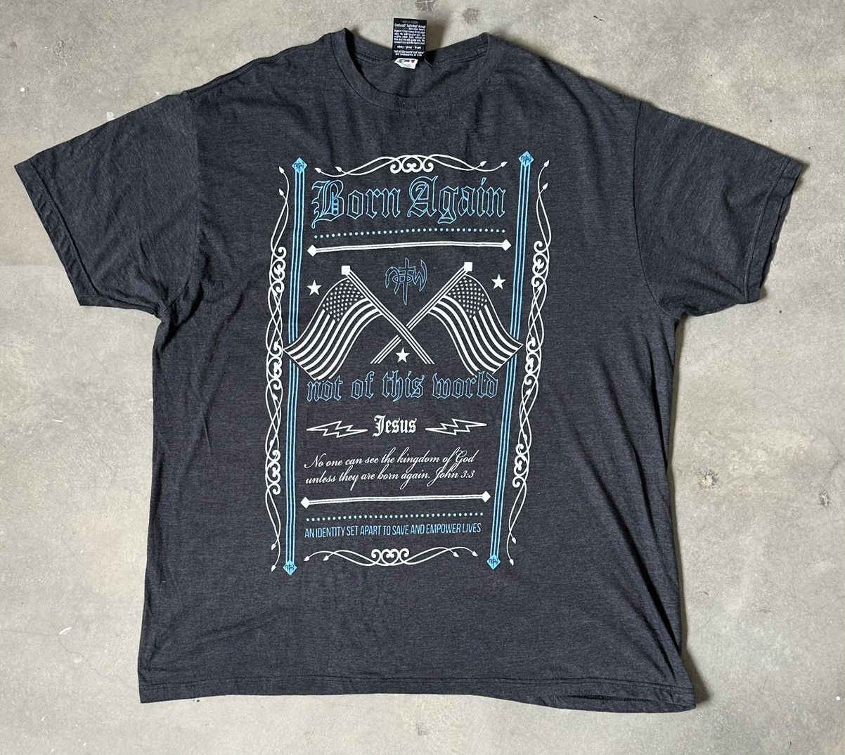 Vintage NOT OF THIS WORLD AFFLICTION POEM TEE Size US XXL / EU 58 / 5 - 1 Thumbnail