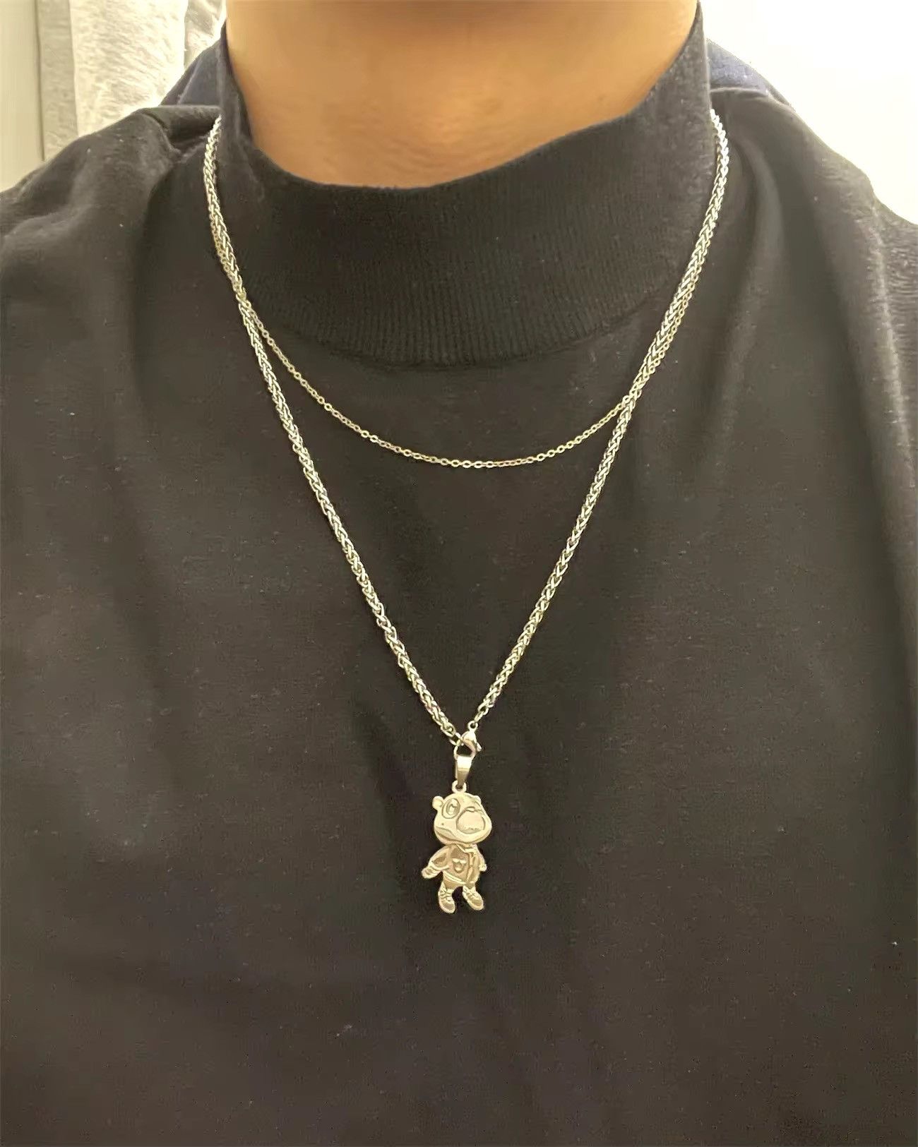 Jewelry Cartoon Pendant Stainless Steel Chain Necklace Size ONE SIZE - 3 Thumbnail