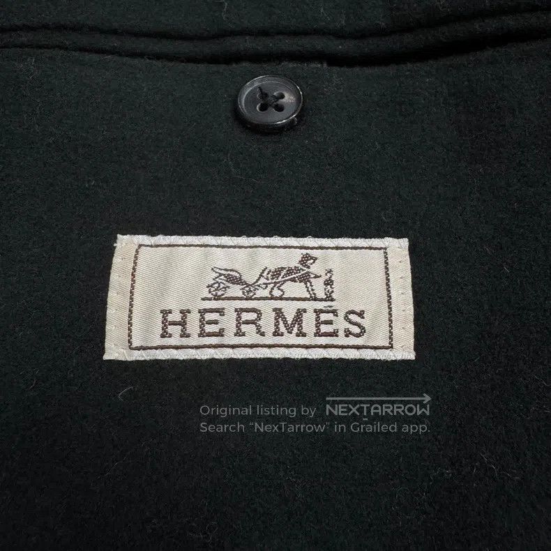 Hermes Hermes Wool and Leather Blazer Jacket Size 50R - 2 Thumbnail