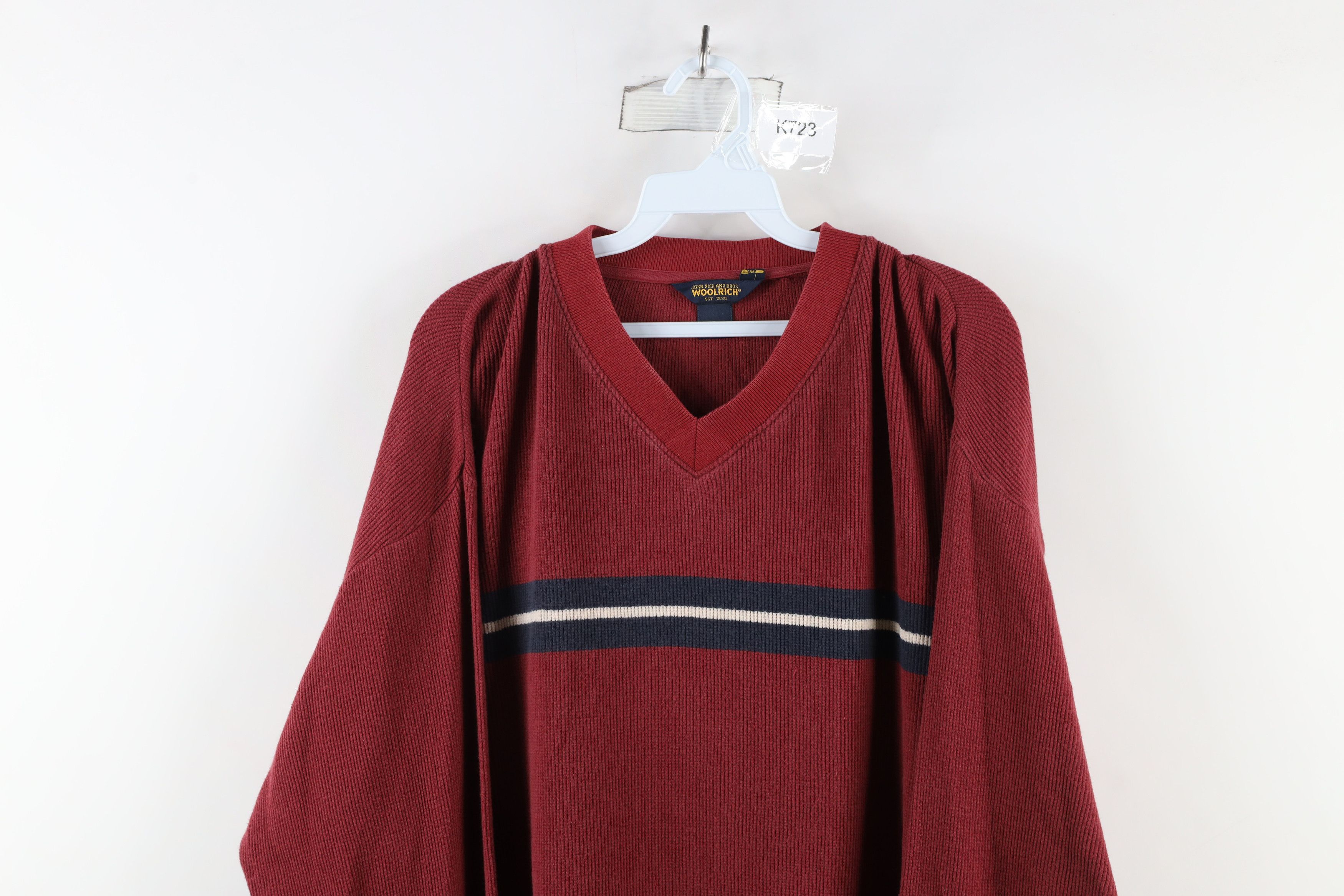 Vintage × Woolrich Woolen Mills Vintage 90s Woolrich Thermal Ribbed Knit Long Sleeve T-Shirt Size US XXL / EU 58 / 5 - 2 Thumbnail