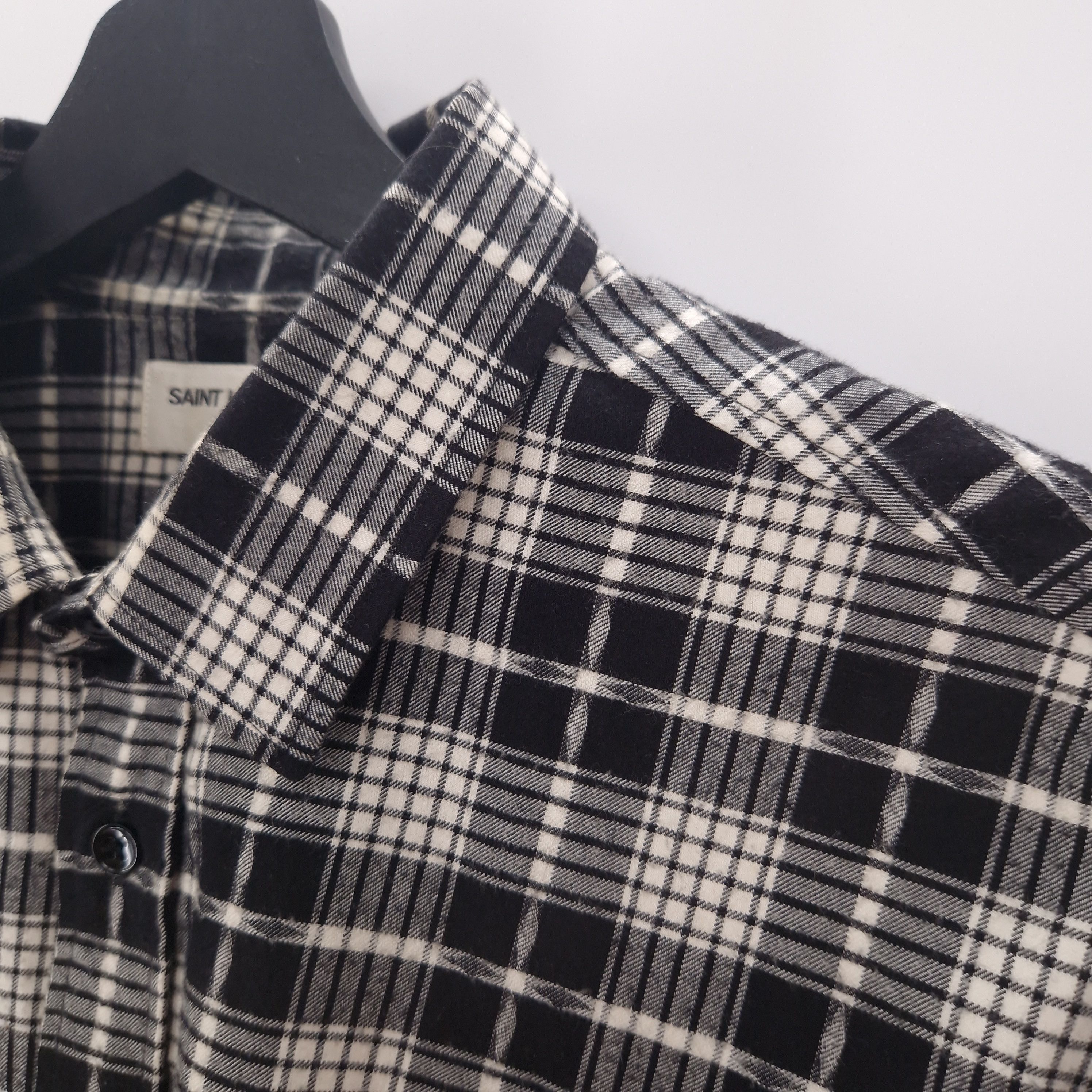 Saint Laurent Paris Flannel Shirt Cashmere Blend Size US M / EU 48-50 / 2 - 9 Thumbnail
