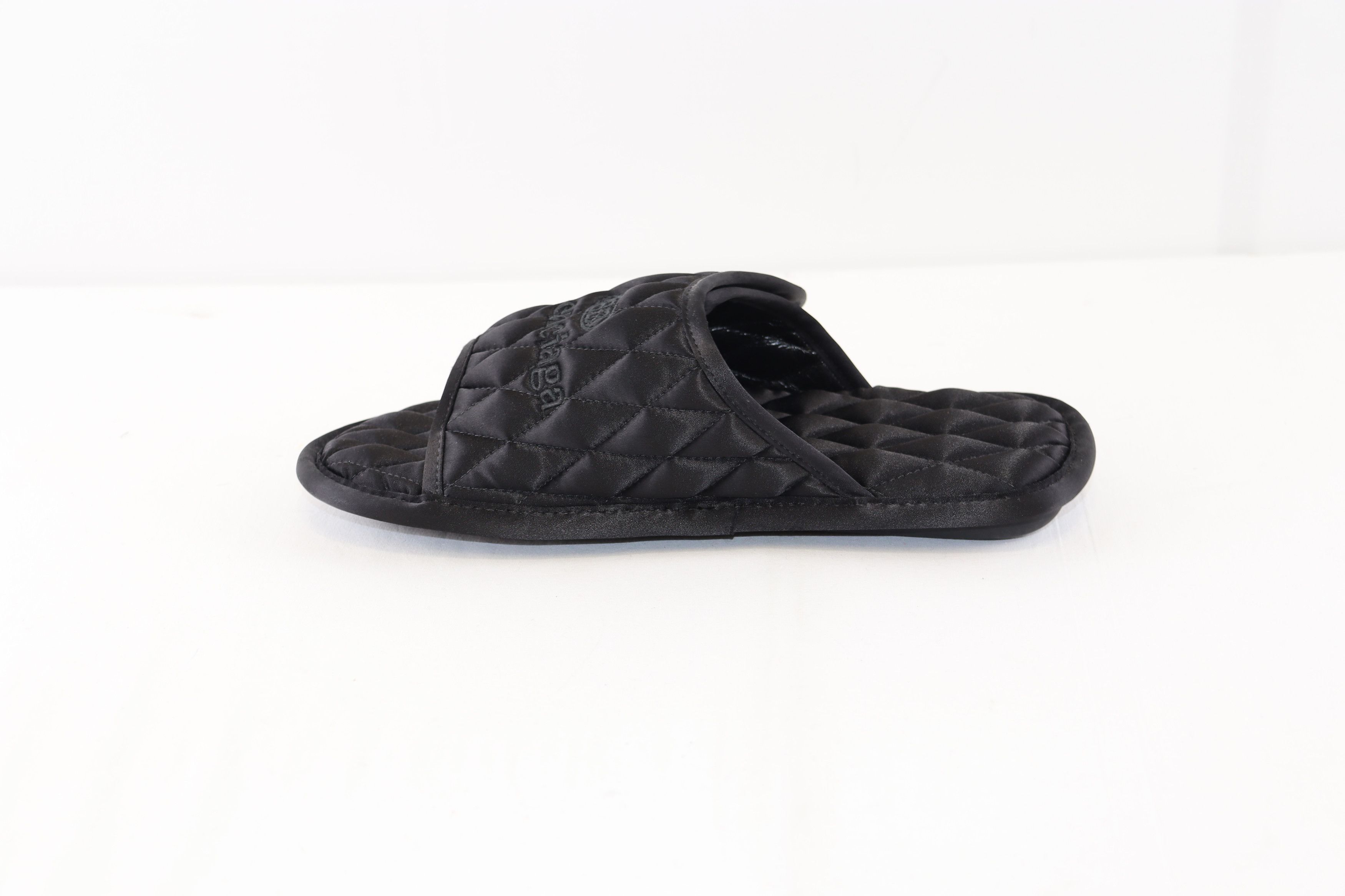Balenciaga o1rshd1 Q:2 / Quilted Satin/Hotel Artw Home Slide Sandal Size US 9 / EU 42 - 2 Thumbnail