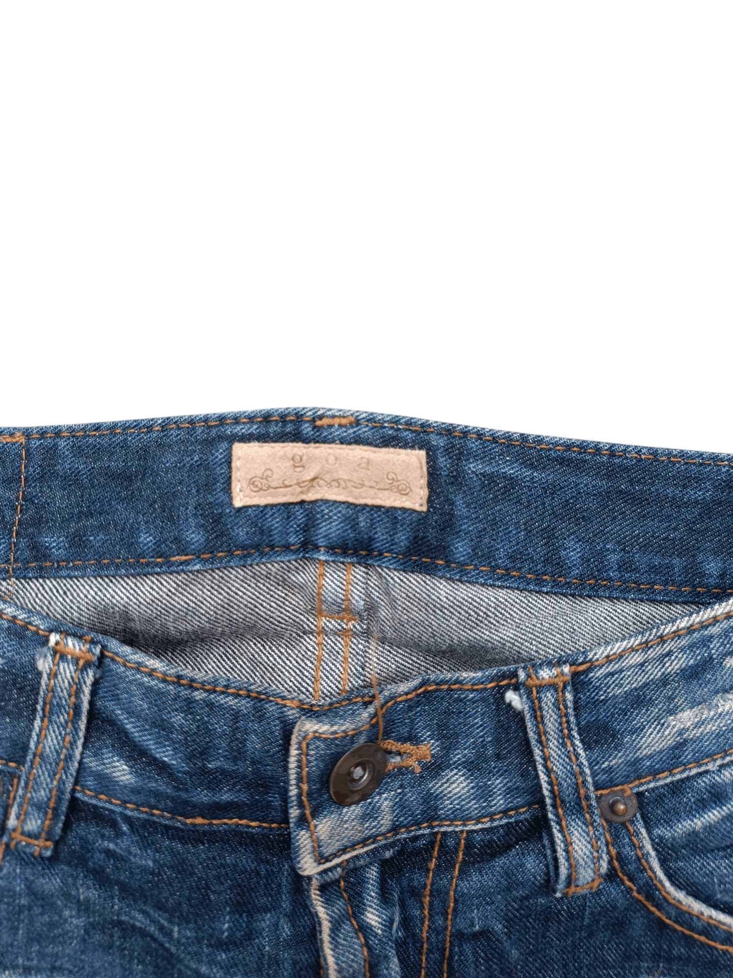 Japanese Brand Flared Bootcut Distressed Whiskers Japanese Brand GOA Denim Size US 30 / EU 46 - 19 Thumbnail