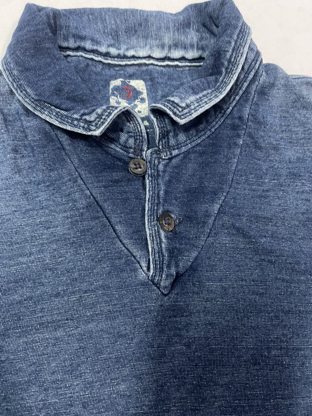 45rpm × Japanese Brand × Kapital 🔥HOT🇯🇵🔥VINTAGE 45 RPM POLO SHIRT BLUE DENIM VERY RARE Size US M / EU 48-50 / 2 - 5 Thumbnail