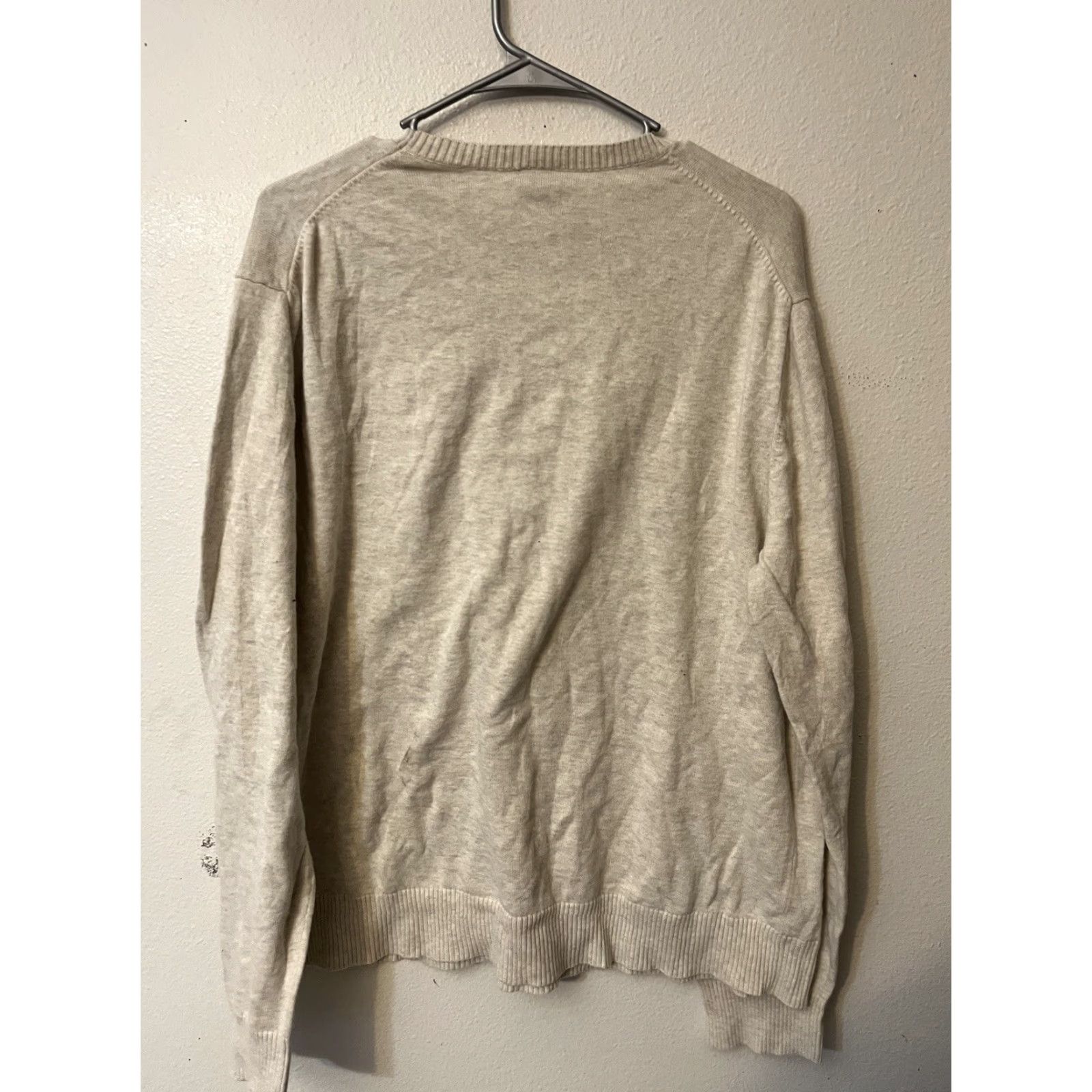 Gap Gap Sweater Men’s XL Solid Ivory Crew Neck Long Sleeve Knit Cotton Pullover Regular Fit Vintage No Size US XL / EU 56 / 4 - 3 Thumbnail