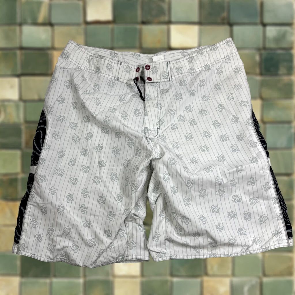 Vintage Molokai Board Shorts Men’s 38 Waist Drawstring White - Mens Bottom Swim 38 White Drawstring Board Shorts Size US 38 / EU 54 - 1 Thumbnail