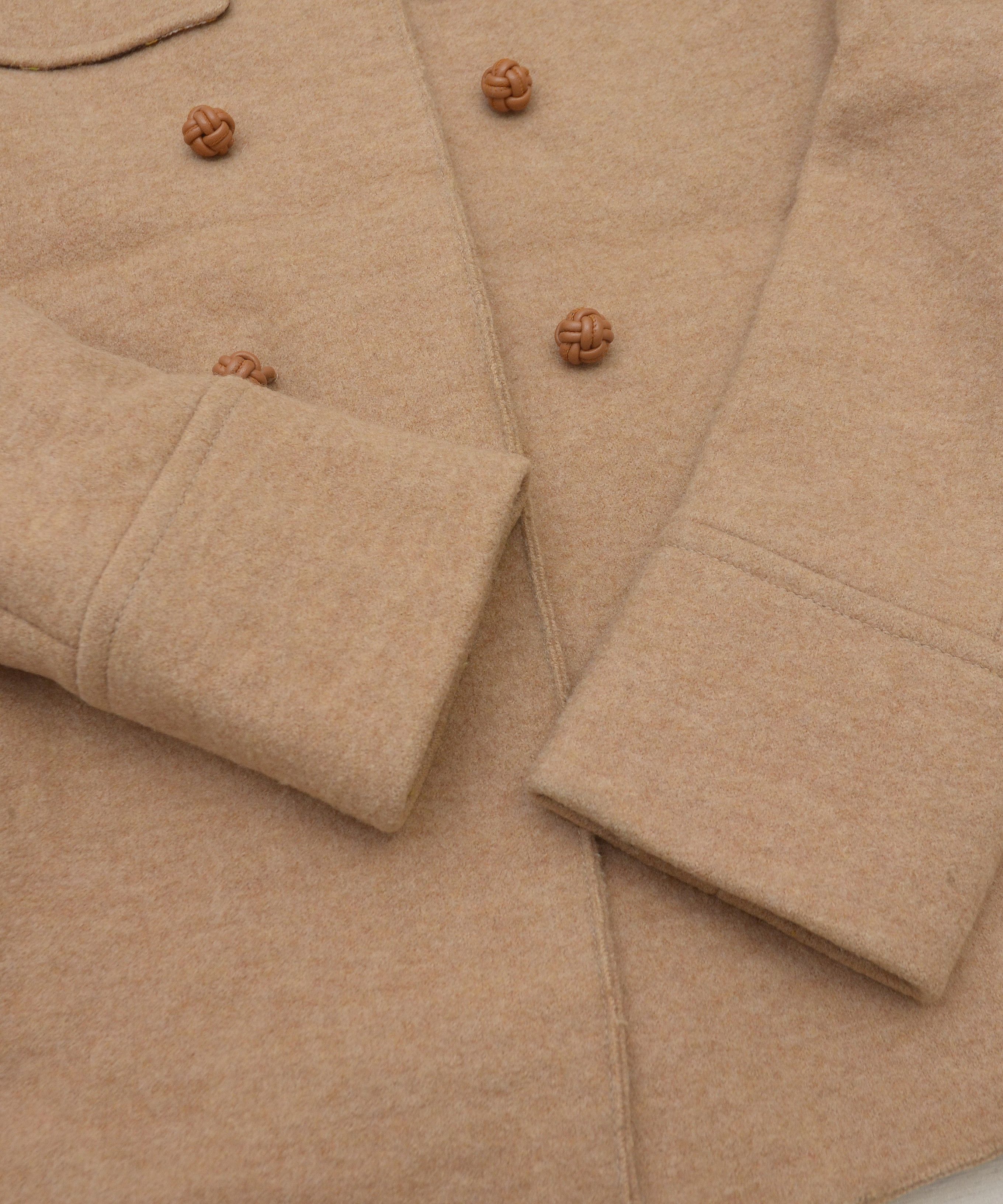 Siviglia Luxury Siviglia italy sz 40 wool Pea Coat Beige Size S / US 4 / IT 40 - 5 Thumbnail