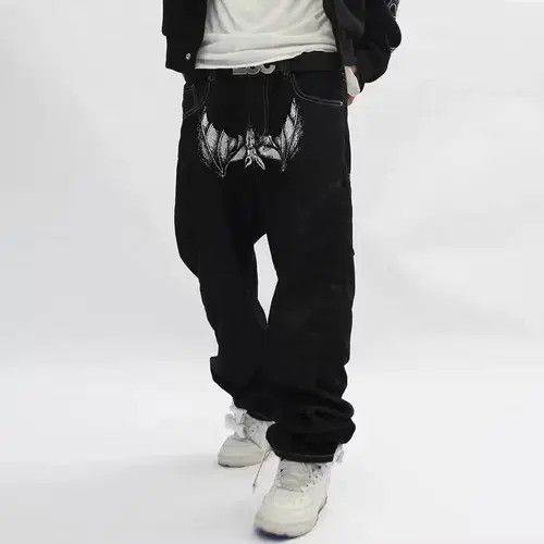custom pattern y2k hiphop jeans