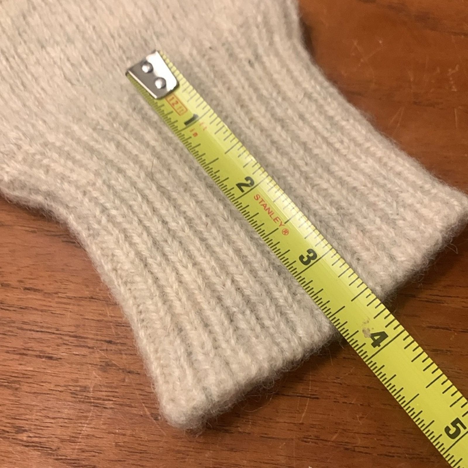 Vintage Handmade Handknit ragg wool mittens,knit traffic police Size ONE SIZE - 5 Thumbnail