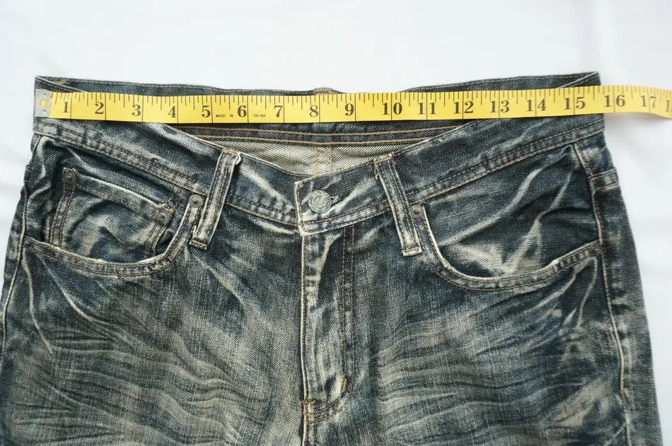 Japanese Brand Rare Vintage EDGE RUPERT Patchwork Lowrise Jeans Size US 31 - 14 Thumbnail