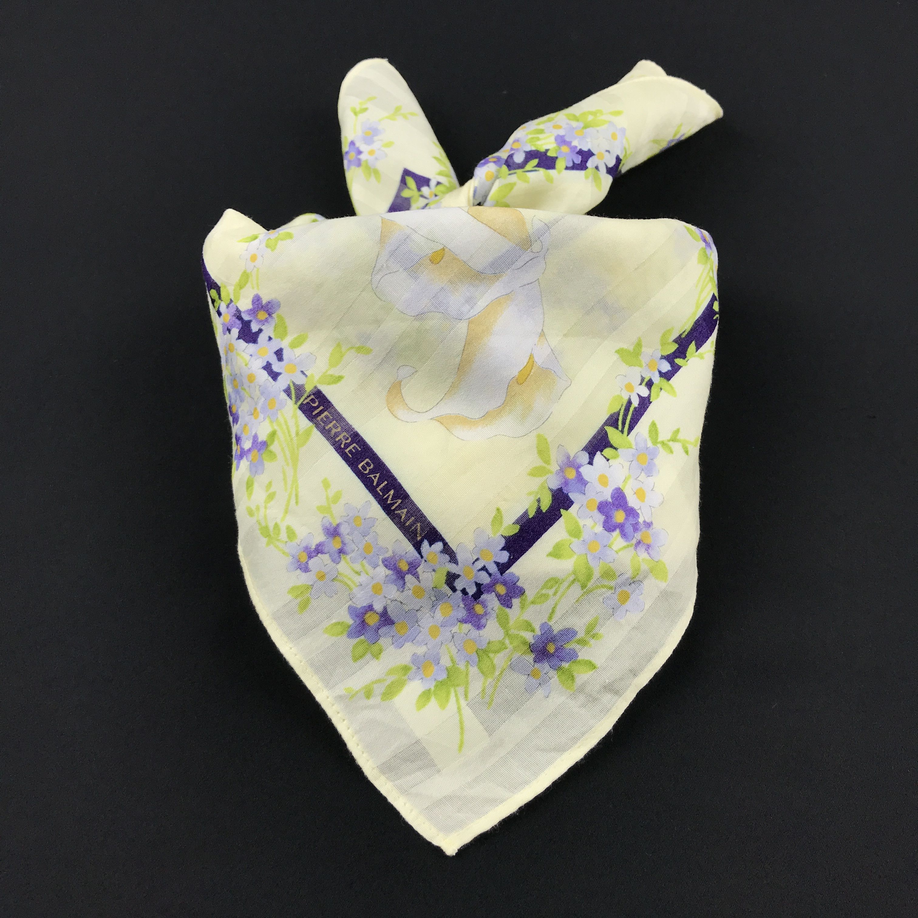 Designer × Pierre Balmain × Vintage Vintage Pierre Balmain Bandana Neckerchief Handkerchief Size ONE SIZE - 4 Thumbnail