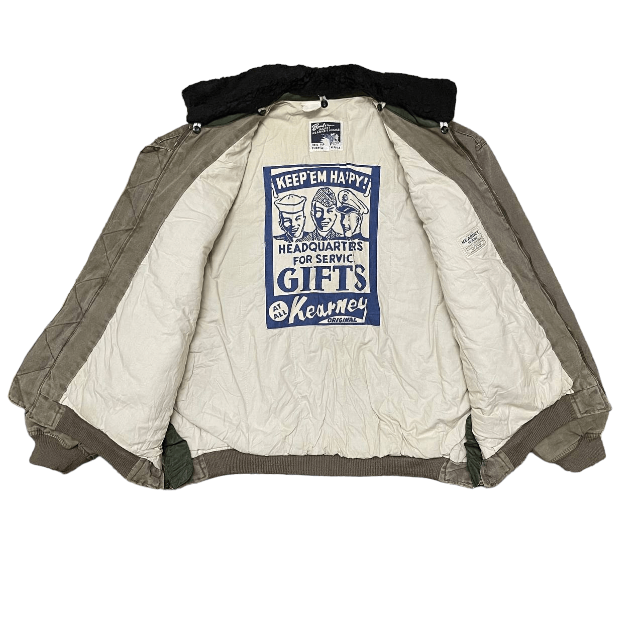 Japanese Brand Vintage Kearney House Canvas Flight Bomber Jacket Size US L / EU 52-54 / 3 - 10 Thumbnail
