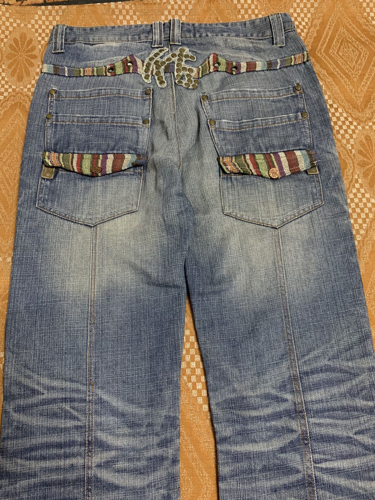 If Six Was Nine RARE PPFM INSPIRED STUDDED PANT RARE DESIGN BRAND JANEAA Size US 35 - 16 Thumbnail