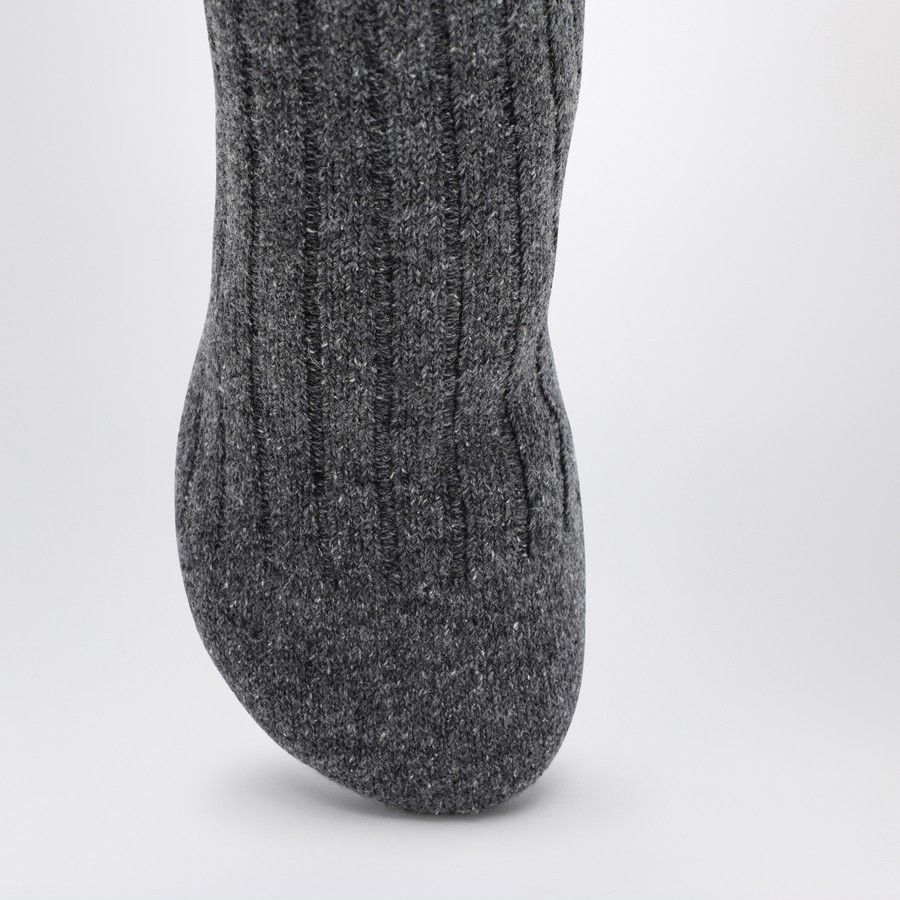 Bottega Veneta o1d2blof0824 Wool Socks Effect Boots in Grey Size US 7 / IT 37 - 4 Thumbnail