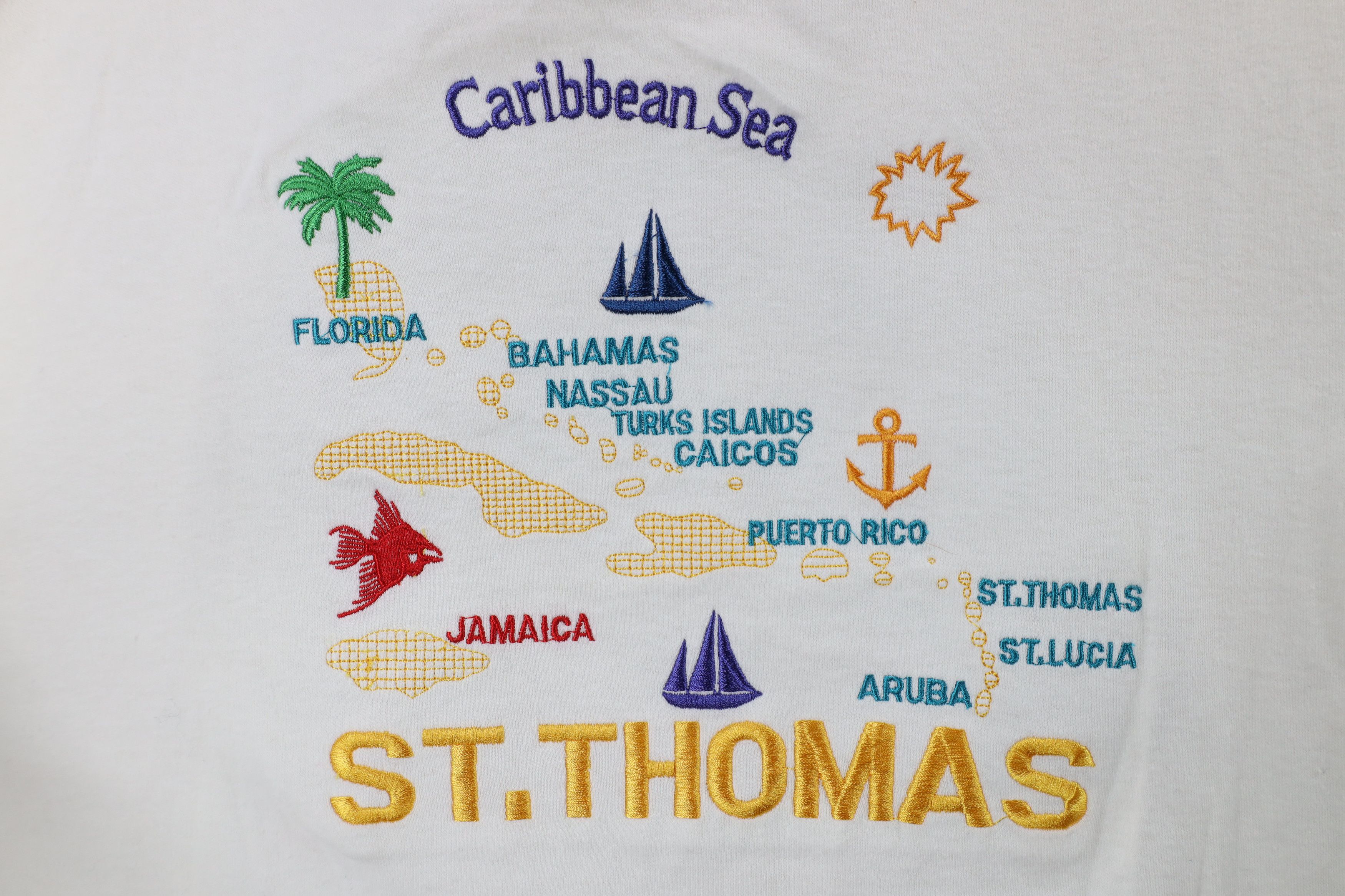 Vintage Vintage 90s Streetwear St Thomas Caribbean Sea T-Shirt USA Size L / US 10 / IT 46 - 4 Thumbnail