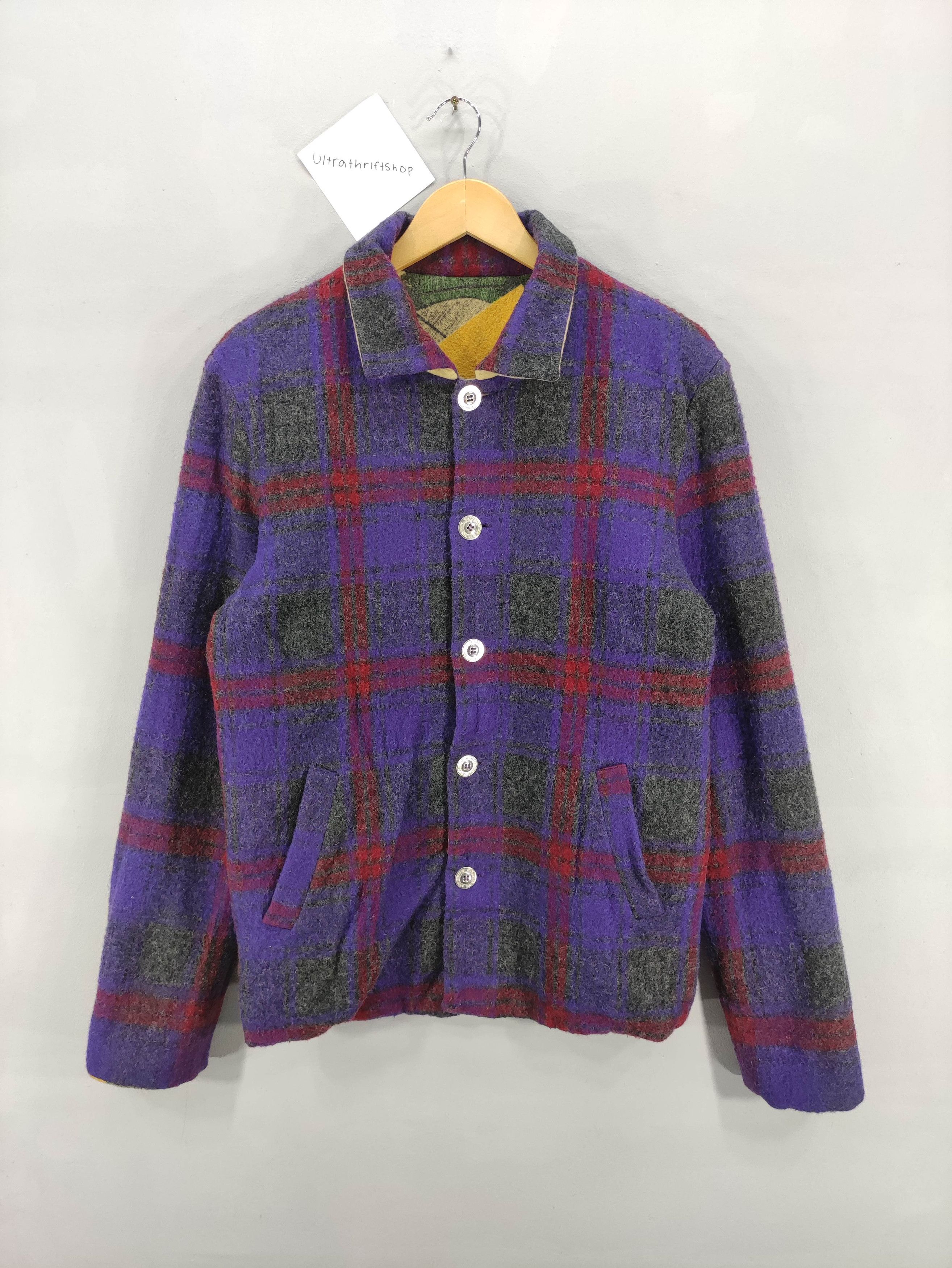 Japanese Brand Vintage Makin Jan ma Reversible Wool Jacket Size US M / EU 48-50 / 2 - 5 Thumbnail