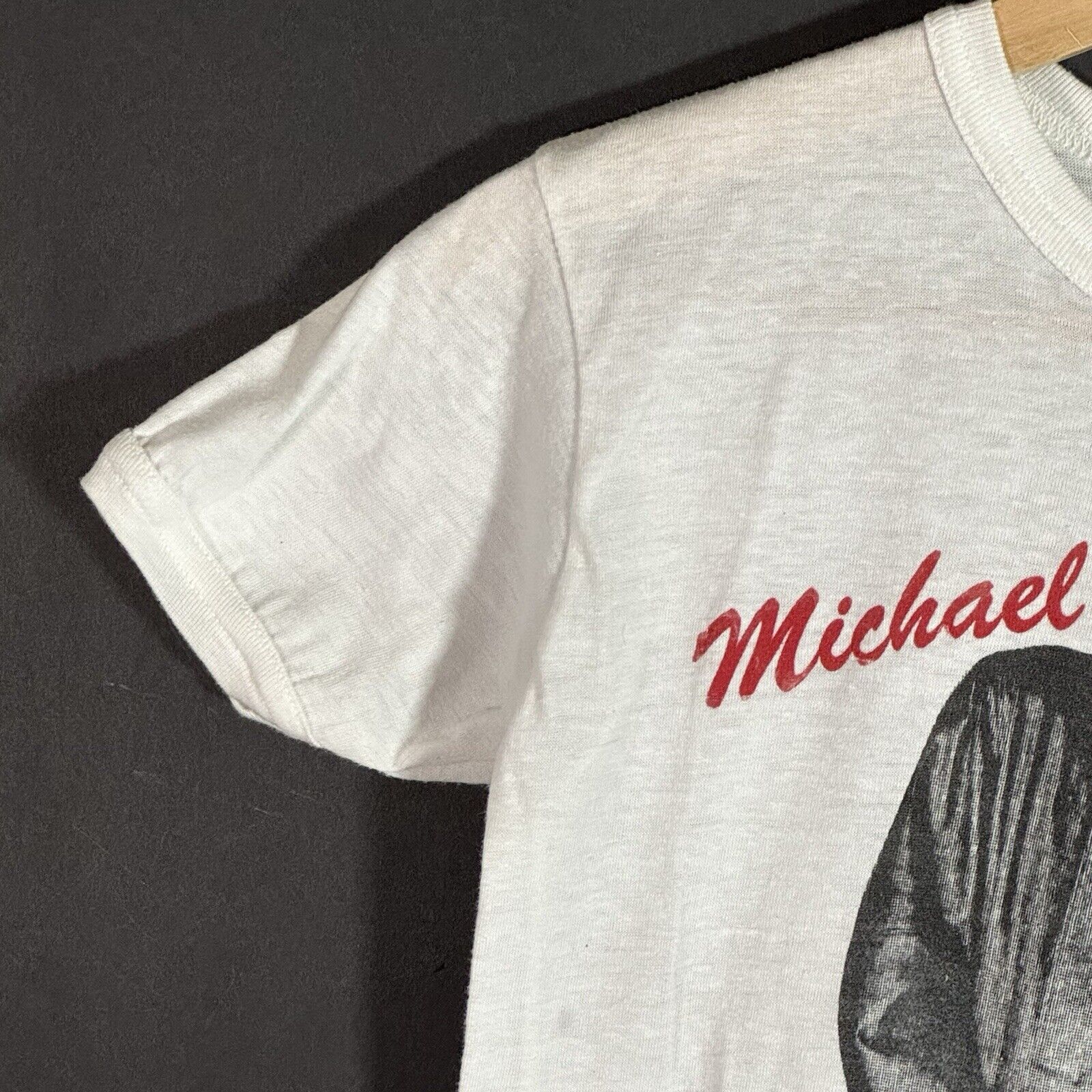 Band Tees × Vintage Women’s VTG 1980’s Michael JacksonGraphic Babydoll T-shirt S Size XS / US 0-2 / IT 36-38 - 4 Thumbnail