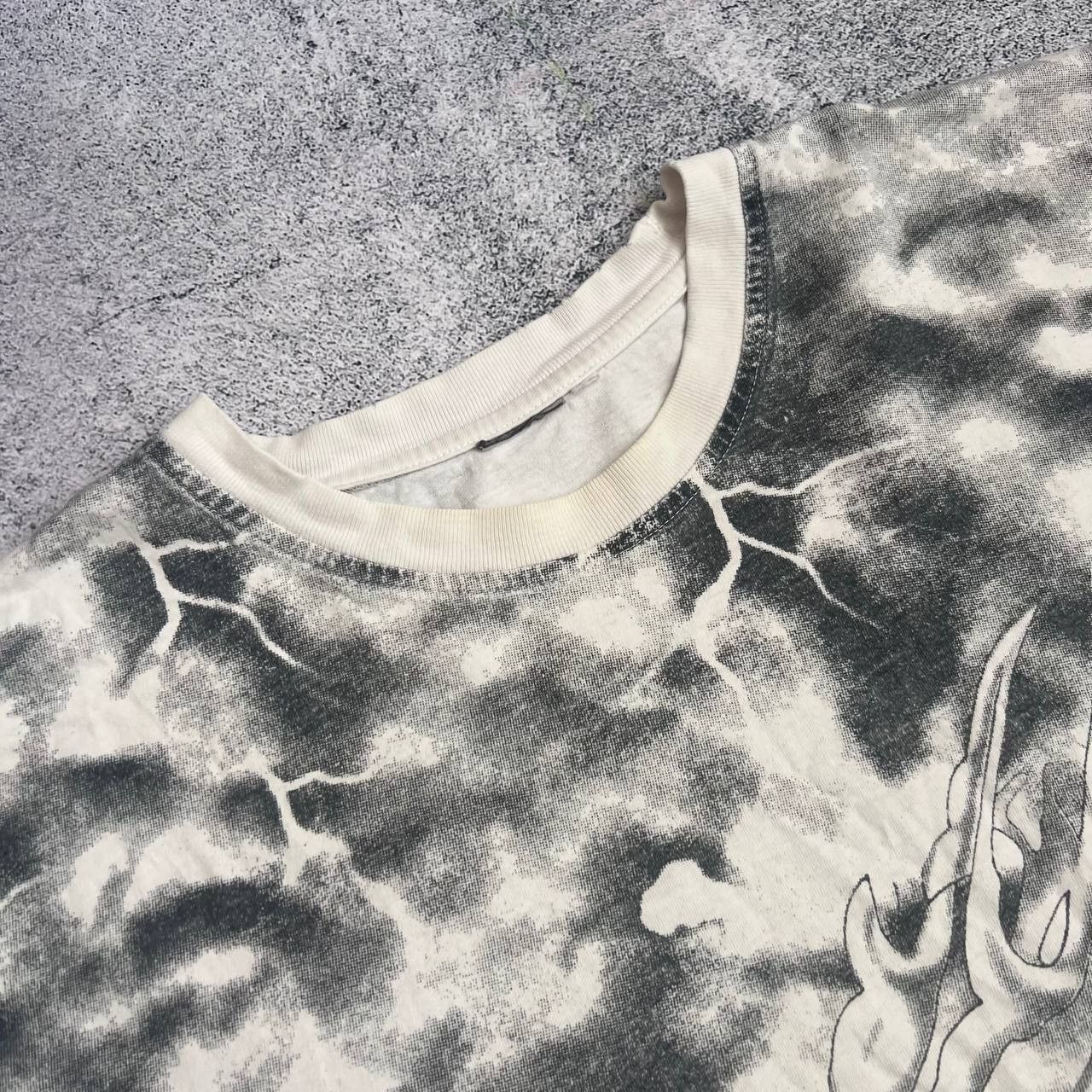 Japanese Brand × Vintage Vintage 90s Japanese Dragon White All Over Print Shirt Mens Size US XL / EU 56 / 4 - 2 Thumbnail