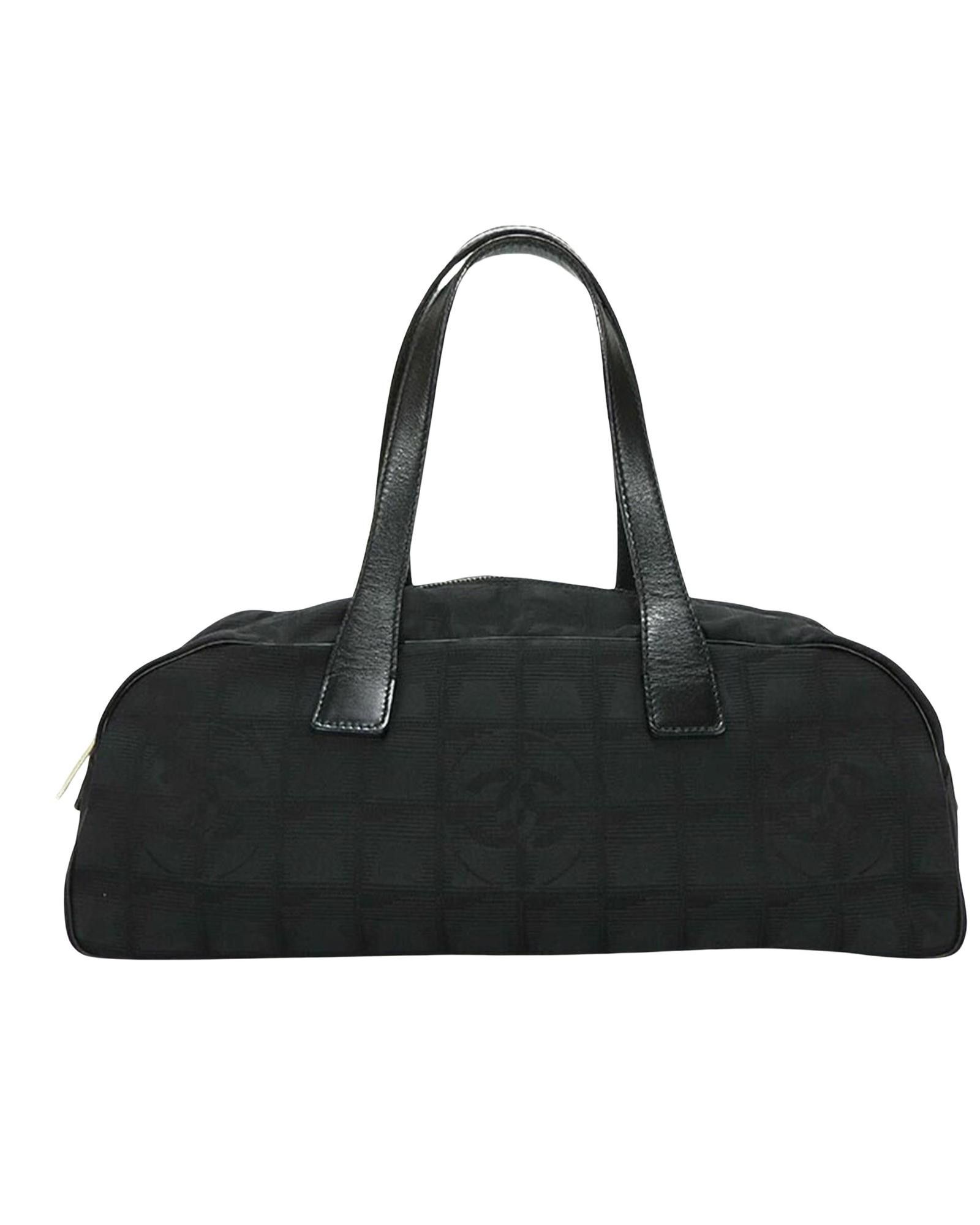 image of Chanel Versatile Nylon Boston Bag in Black, Women's