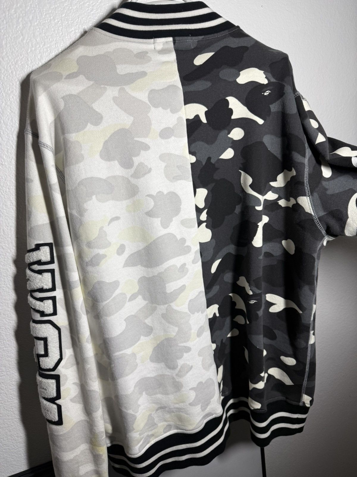 Bape Bape City Camo Shark Sweat Varsity Jacket GLOW IN THE DARK Size US XXL / EU 58 / 5 - 13 Thumbnail