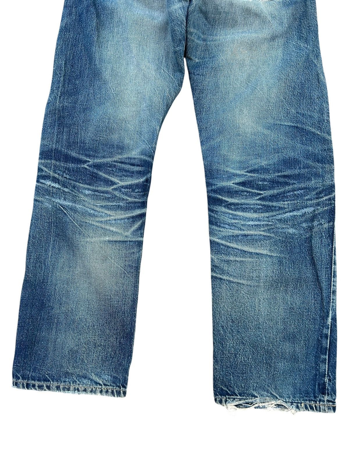 Kapital Vintage Japanese Brand Beams Selvedge Distressed Denim Jeans Size US 30 / EU 46 - 13 Thumbnail