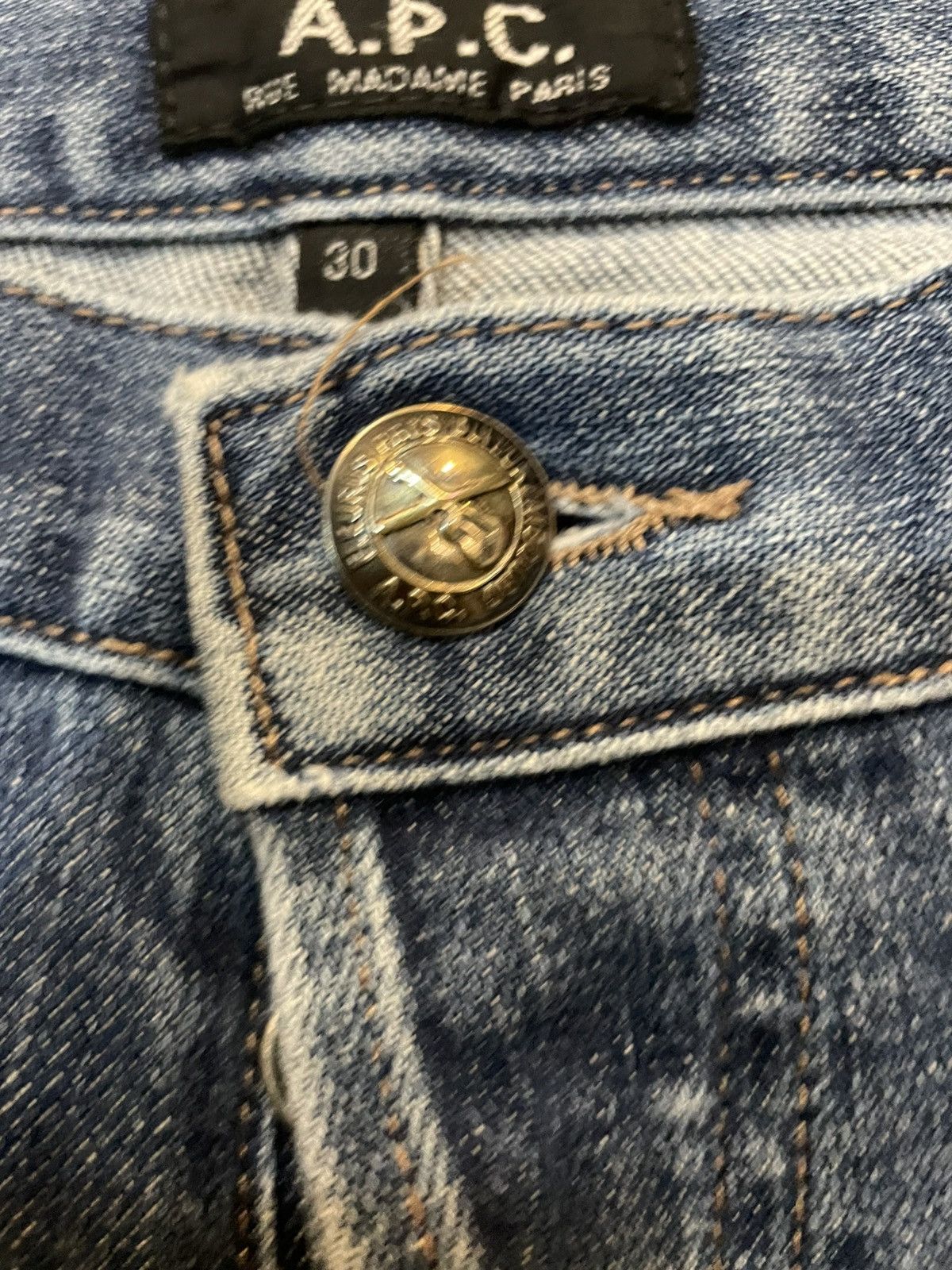 A.P.C. A.P.C STRAIGHT CUTS JEANS DENIM BUTTON FLY 4 BUTTON Size US 30 / EU 46 - 5 Thumbnail