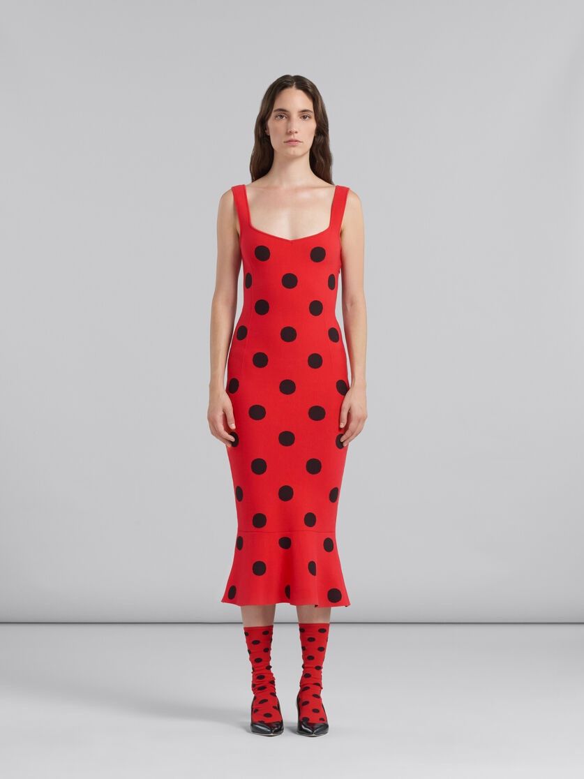 Marni o1w1db10824 Sheath Dress in Red Size M / US 6-8 / IT 42-44 - 4 Thumbnail