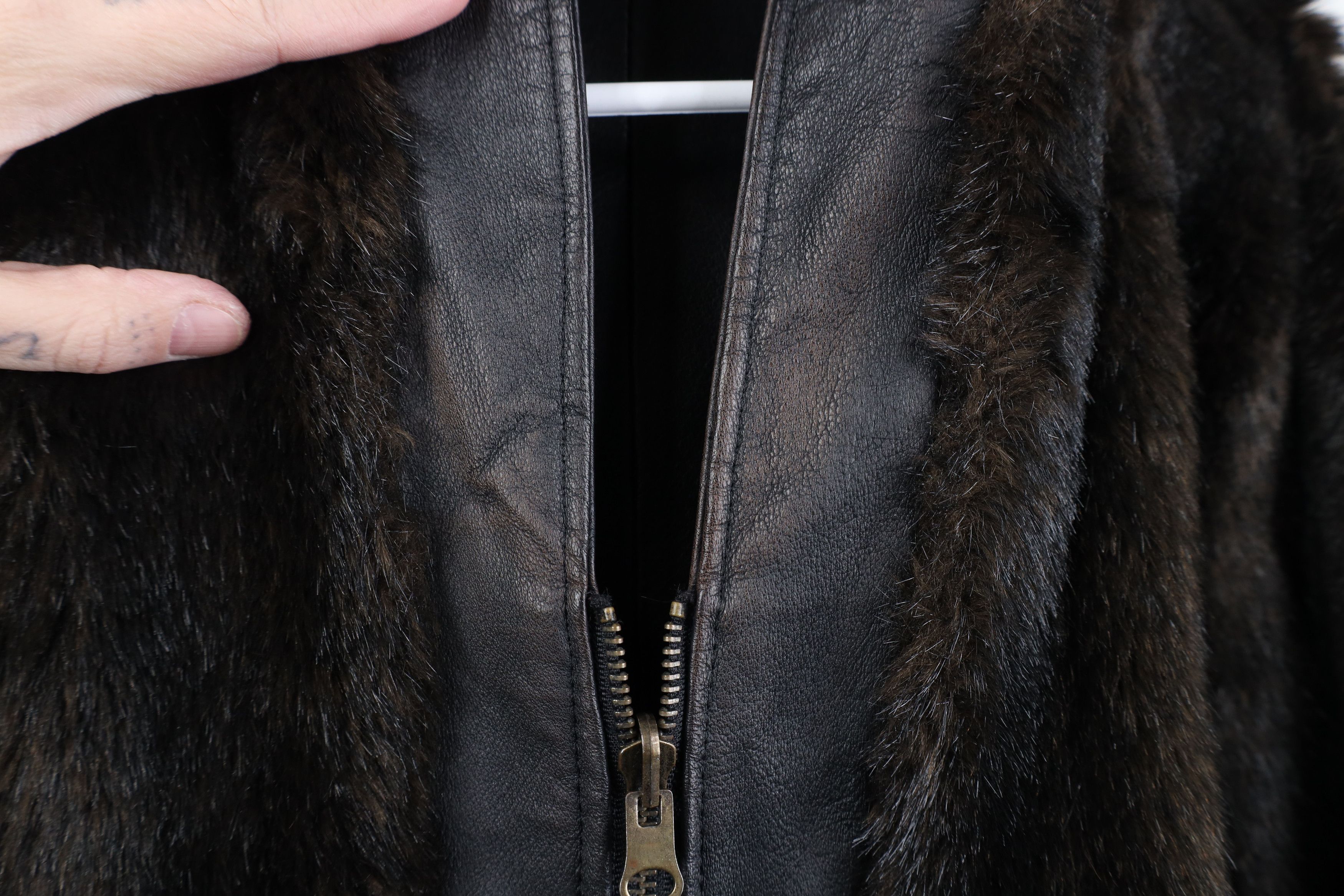Vintage Vintage 90s Streetwear Reversible Faux Fur Leather Jacket Size M / US 6-8 / IT 42-44 - 4 Thumbnail