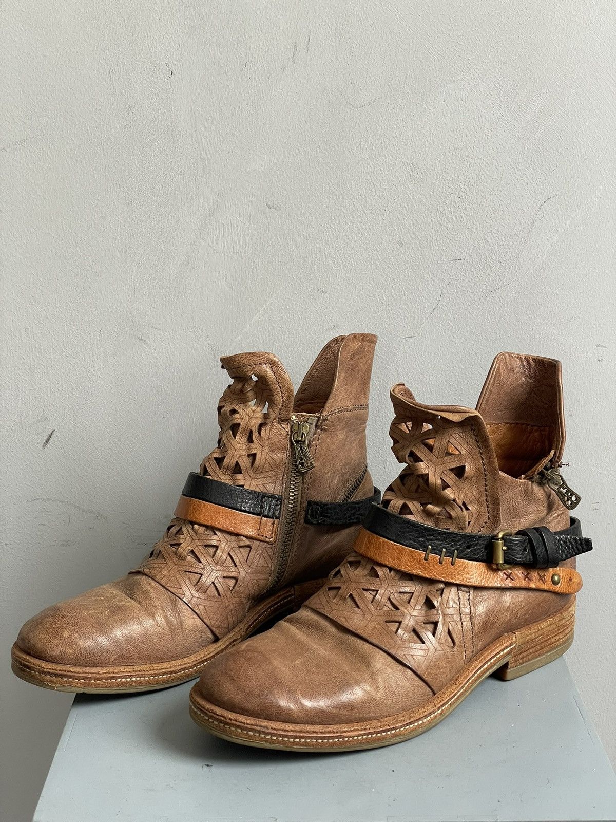 A.S.98 Rare tornado A.S. 98 GUIDI style boots zipper Size US 9.5 / IT 39.5 - 3 Thumbnail