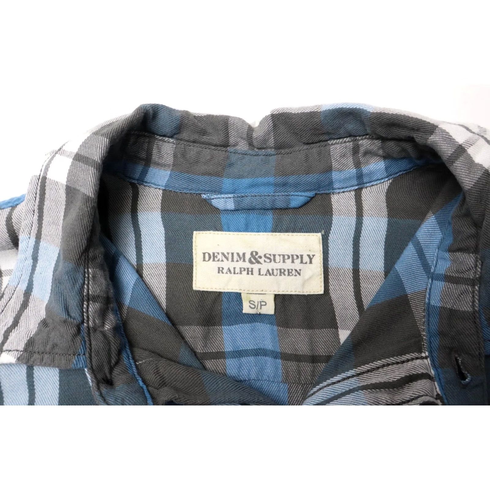 Ralph Lauren Ralph Lauren Denim & Supply Shirt Men's SMALL Plaid Grey And Blue Pocket Flannel Size US S / EU 44-46 / 1 - 7 Thumbnail