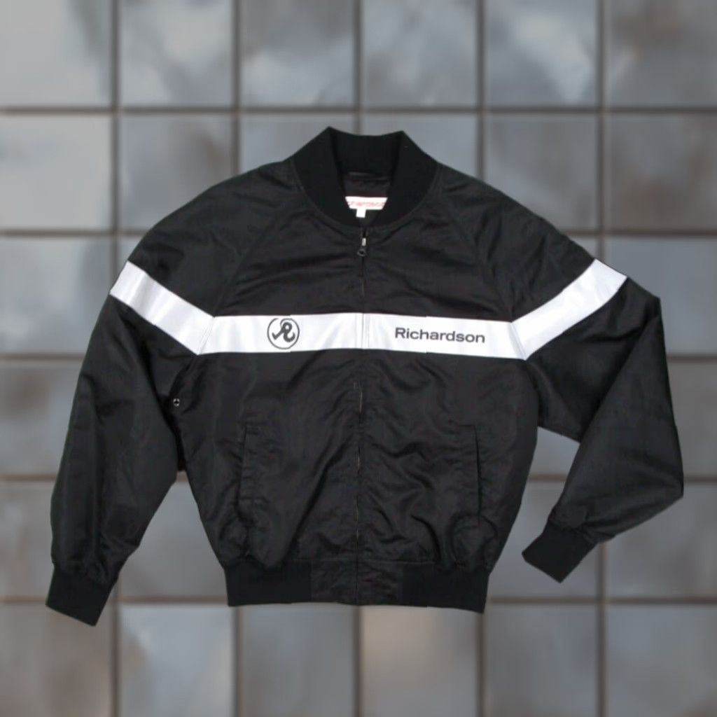 Vintage Richardson Bomber Jacket Mens Small Black 3M Satin Full Zip NY LA Tokyo Graphic Mens Size US S / EU 44-46 / 1 - 1 Thumbnail