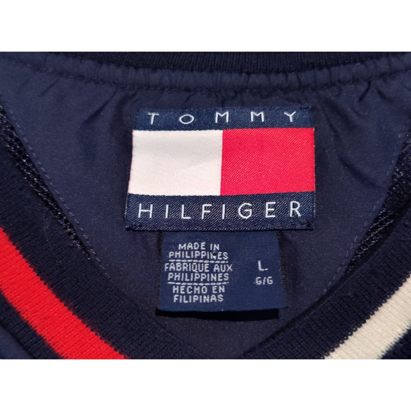 Tommy Hilfiger VINTAGE Tommy Hilfiger Windbreaker Jacket Mens L Blue 90s Y2K Streetwear Logo Pullover Short Jacket Coat Packable Elastic Cuffs Waist Size US L / EU 52-54 / 3 - 7 Thumbnail